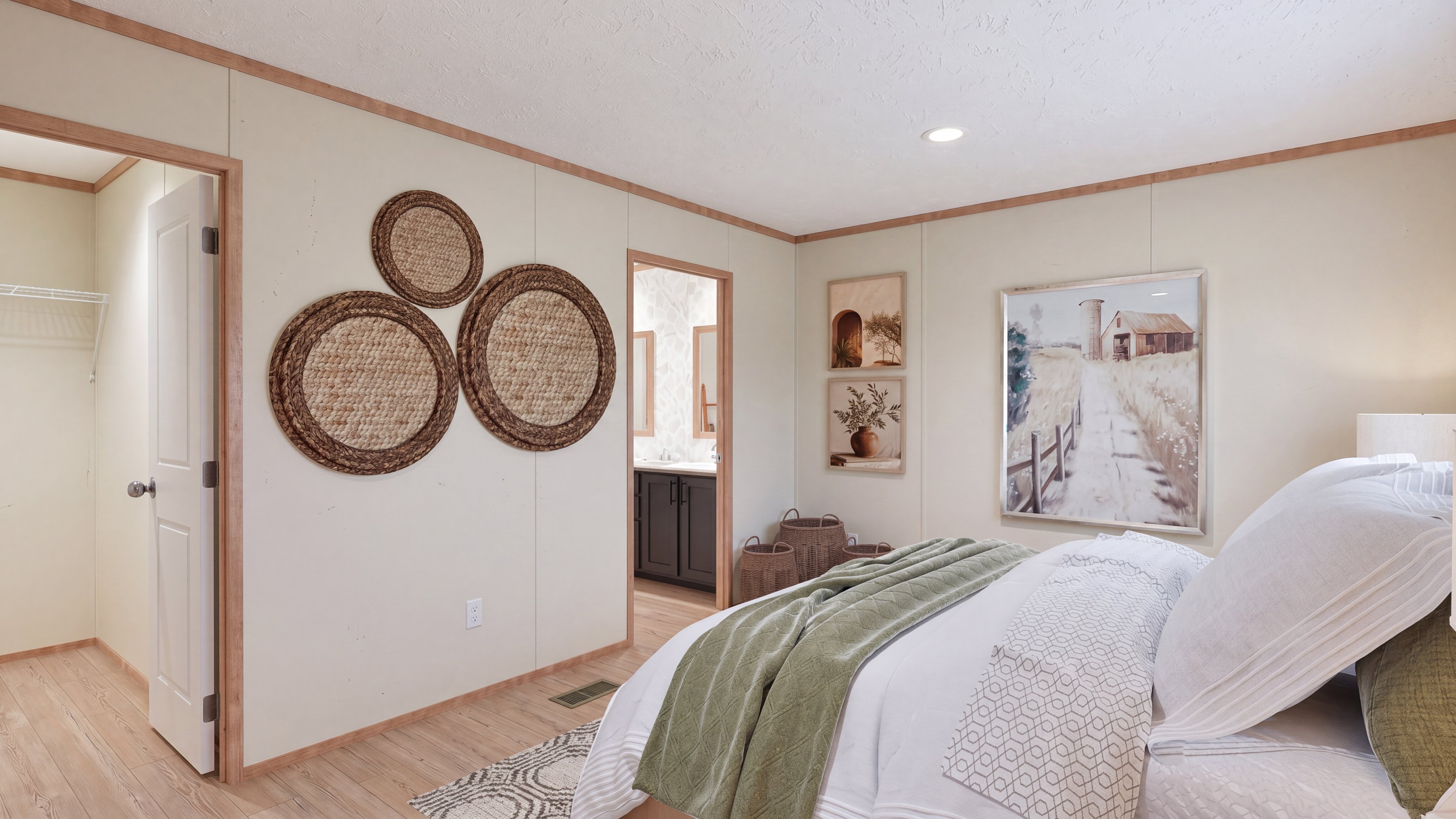 Primary bedroom rendering of the Tuscany home.