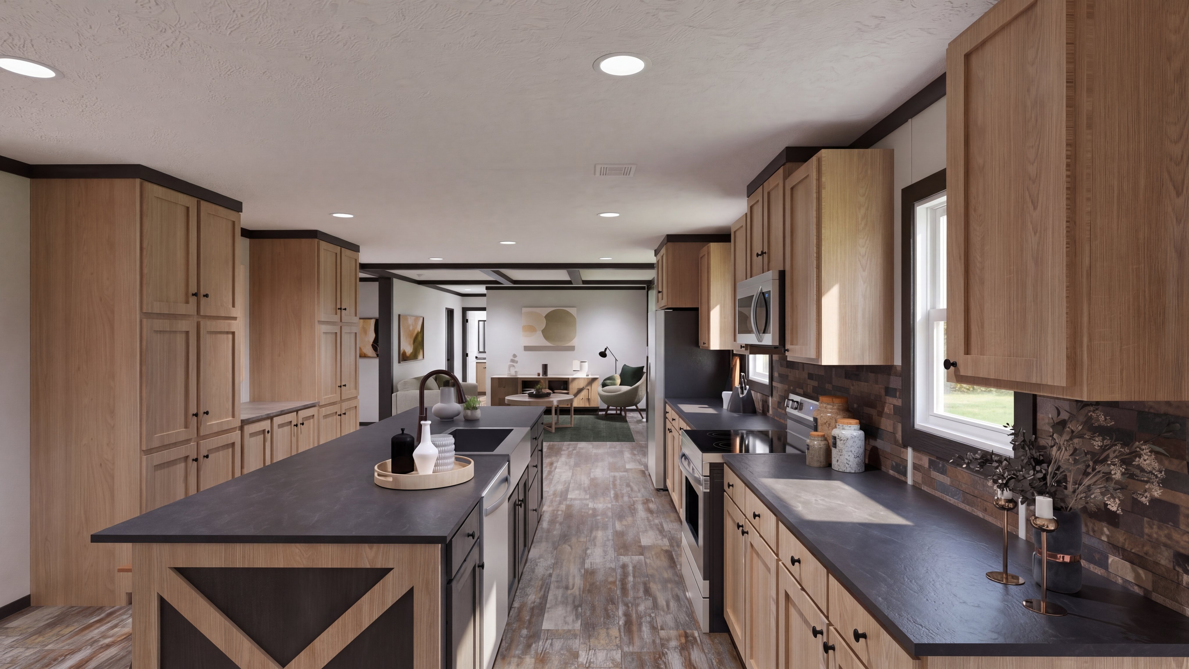 Kitchen rendering of the Boujee Lux home.