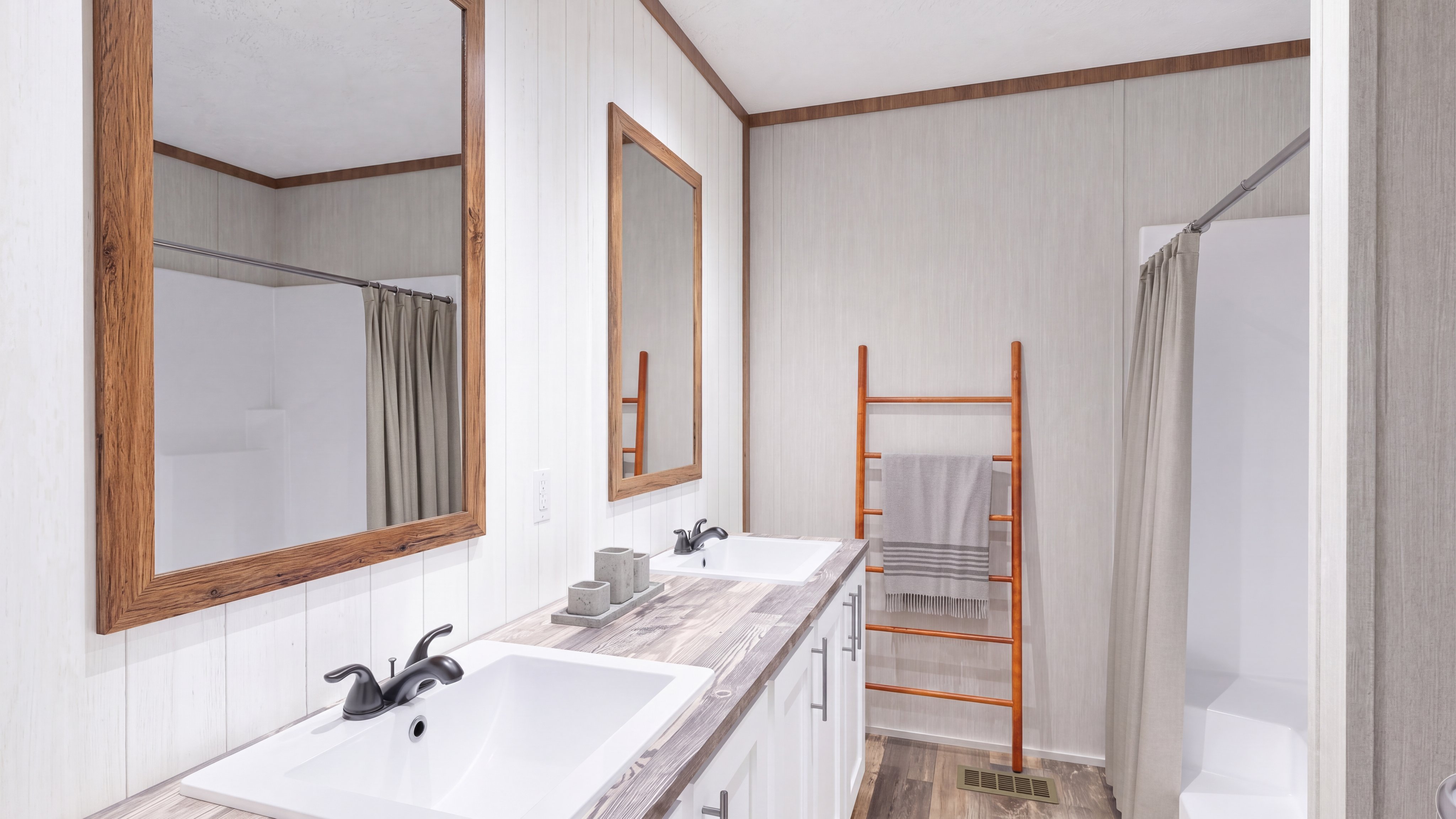 Primary bathroom rendering of the The Lodge home.