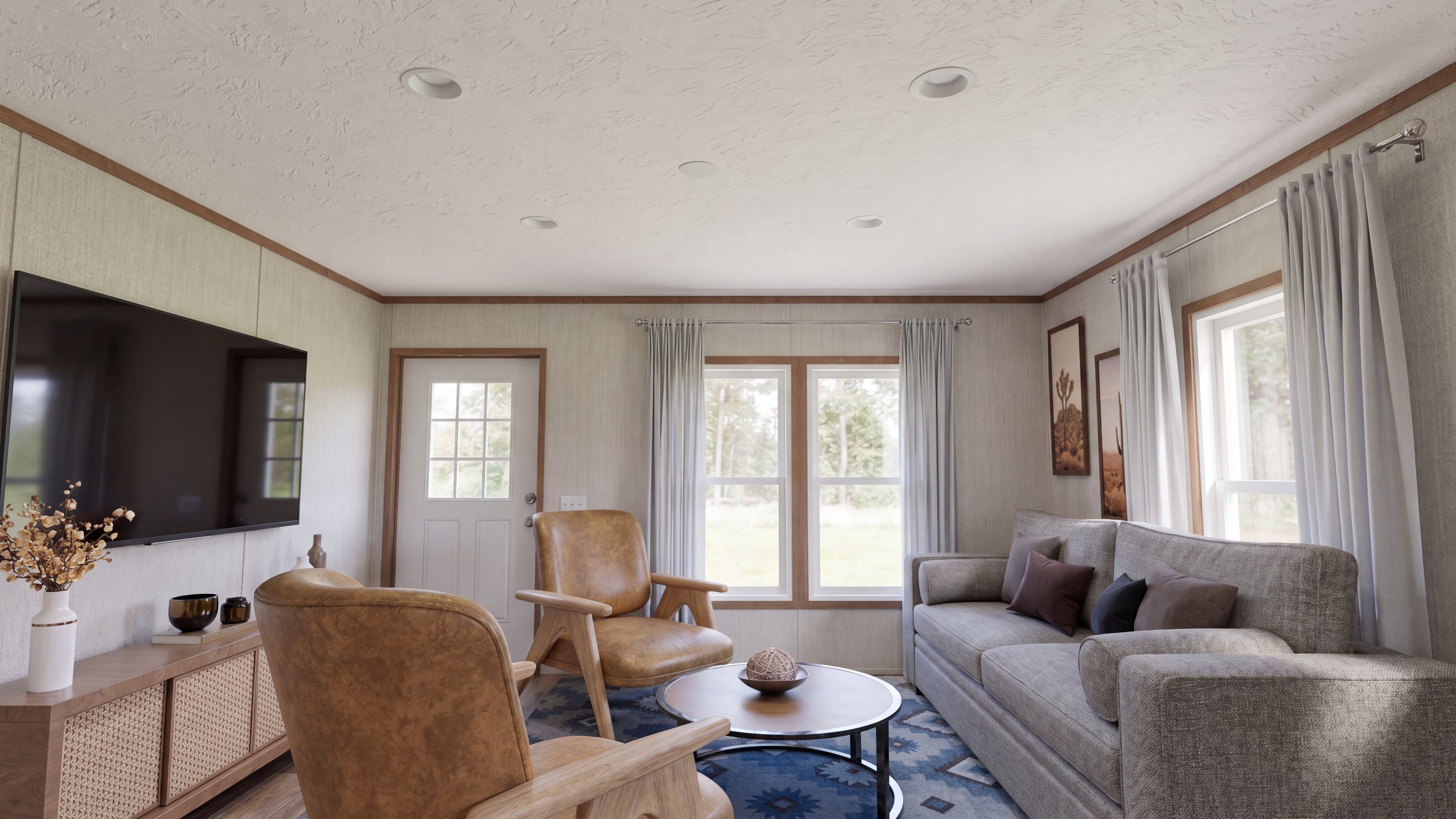 Living room rendering of the The Lodge home.