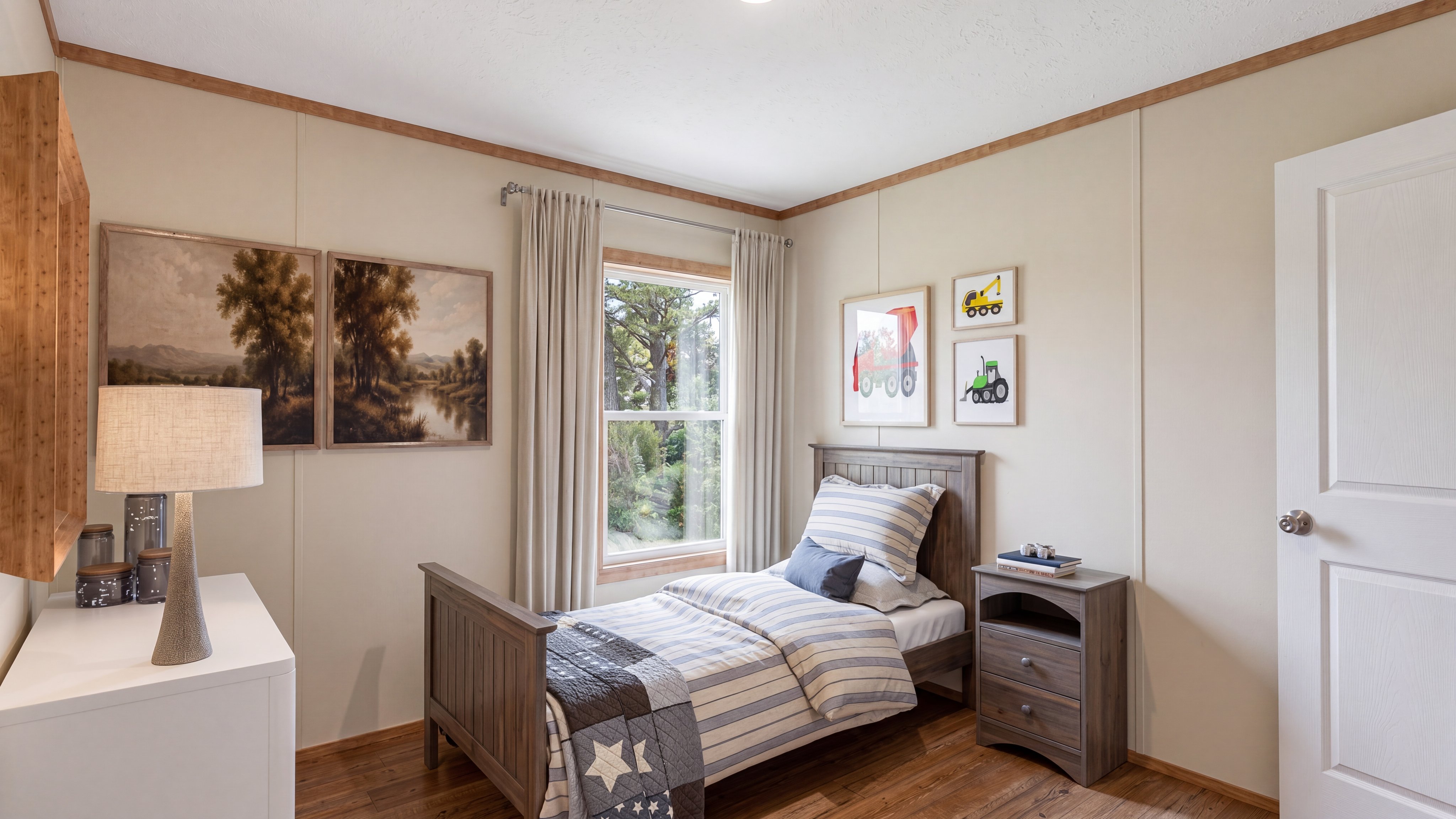 Bedroom rendering of the Snowcap home.