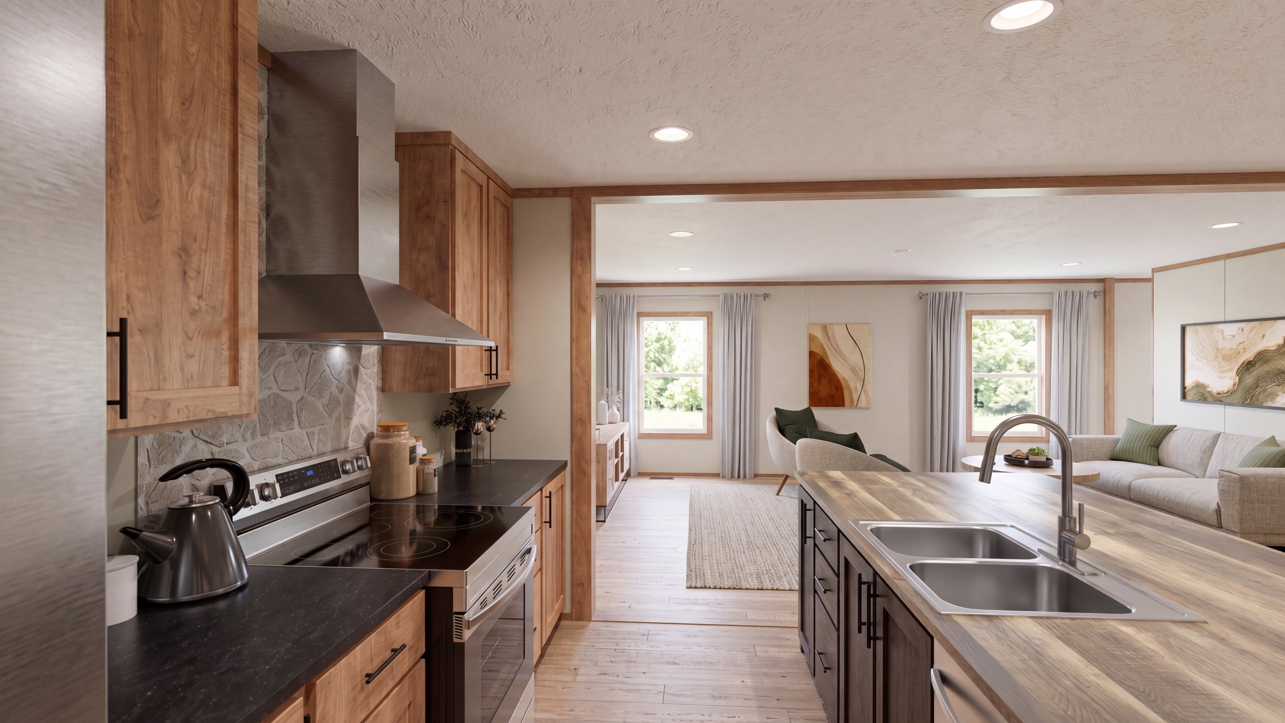 Kitchen rendering of the Everest home.