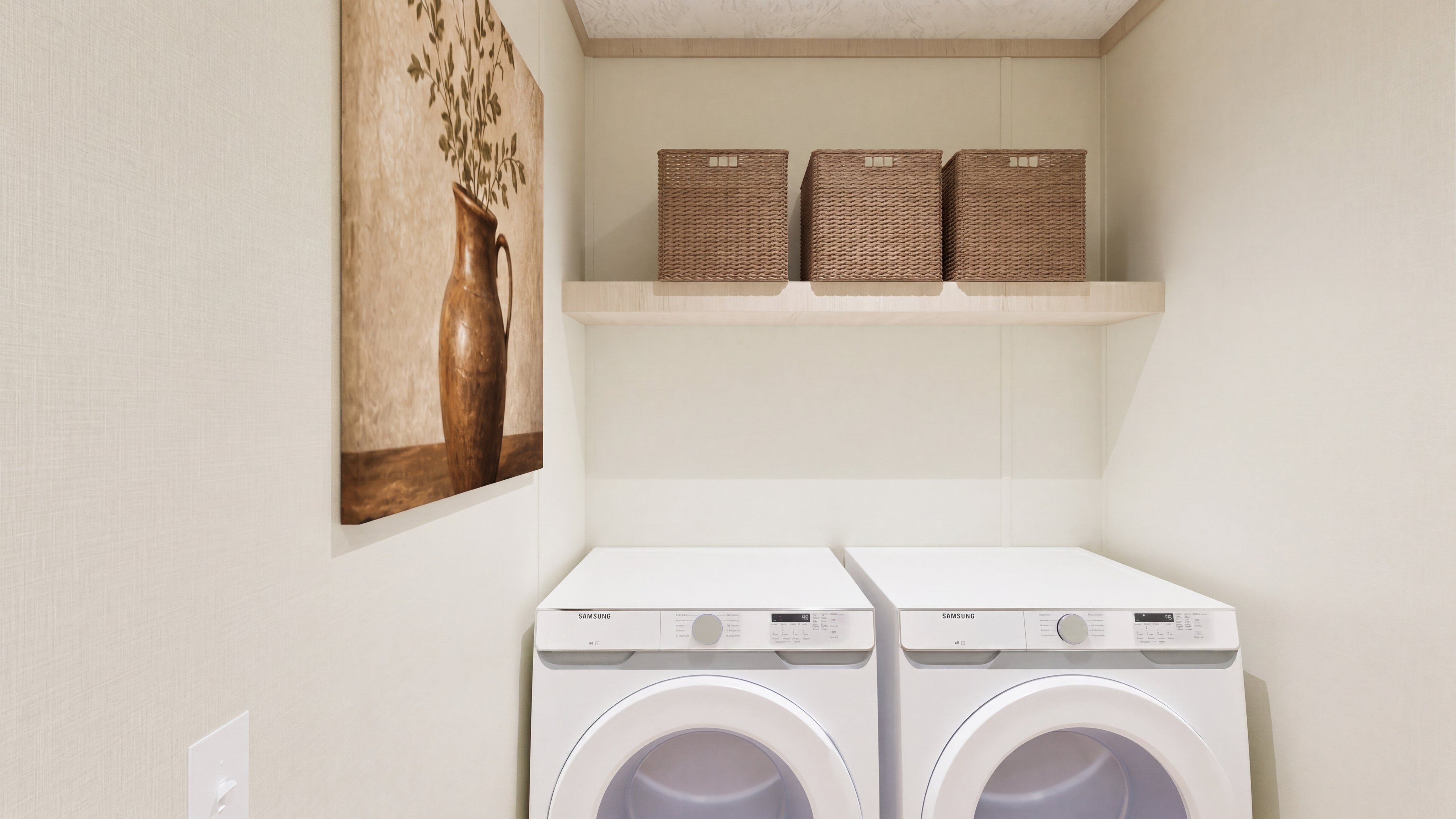 Utility room rendering of the Zion home.