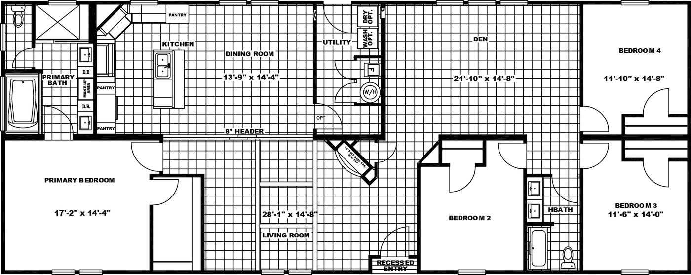 The Freedom Xl - Floor Plan 1