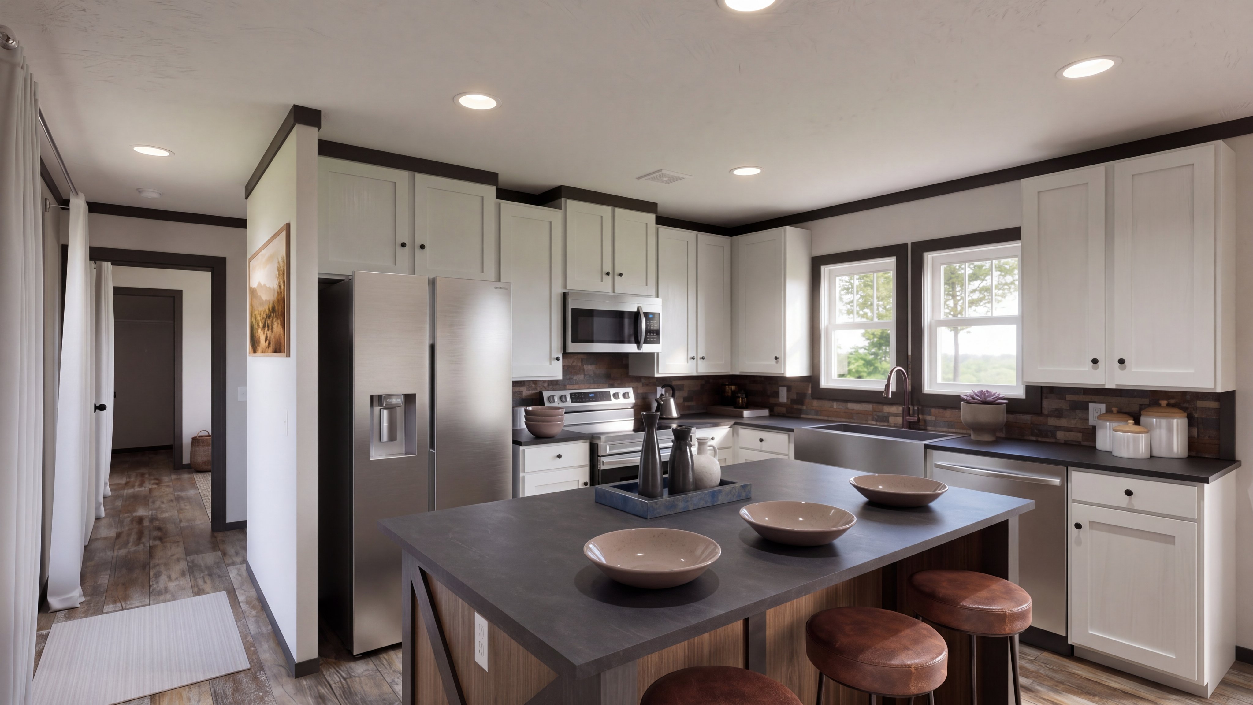 Kitchen rendering of the Baby Boujee home.