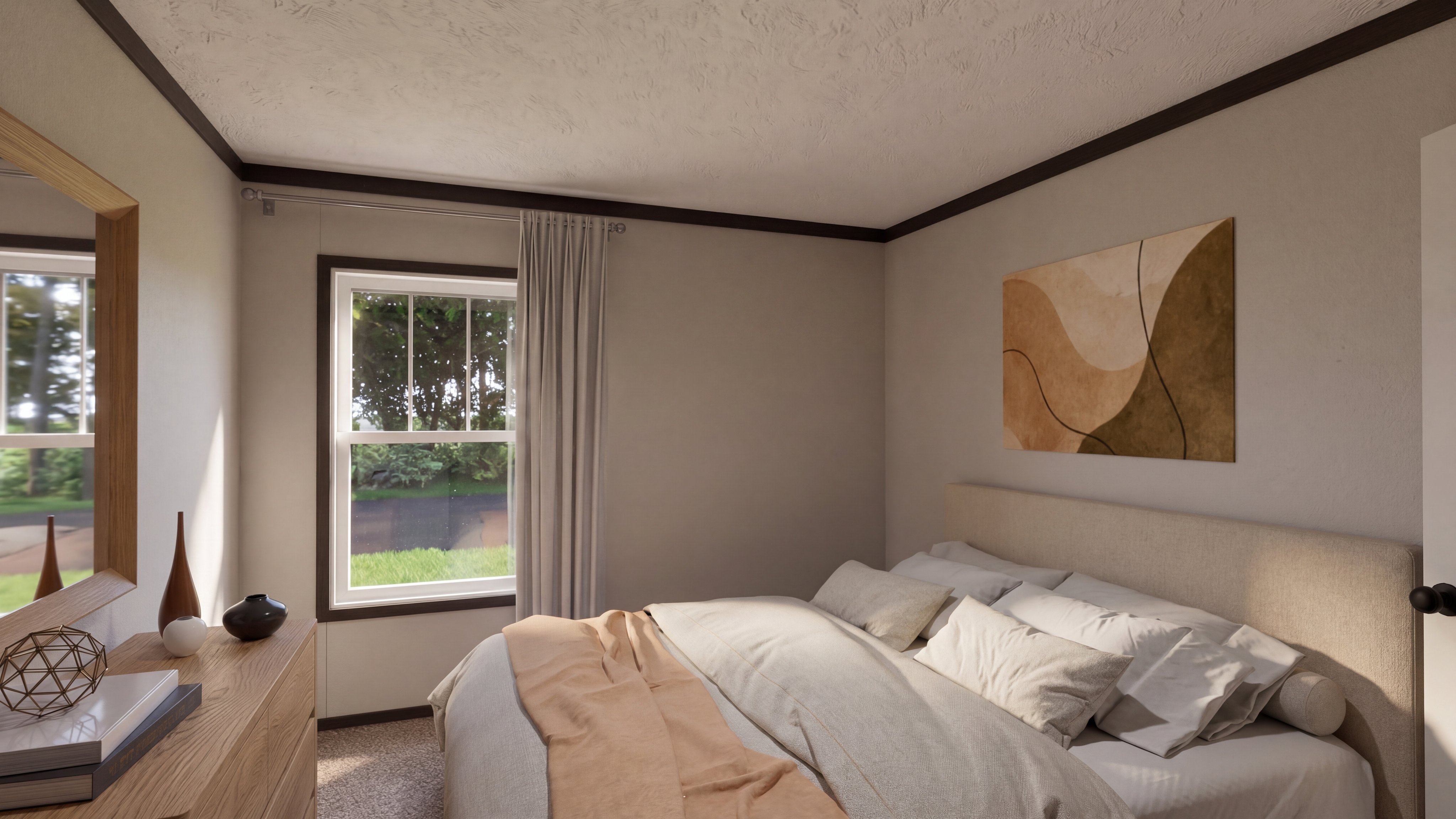Bedroom rendering of the Boujee 2 home.