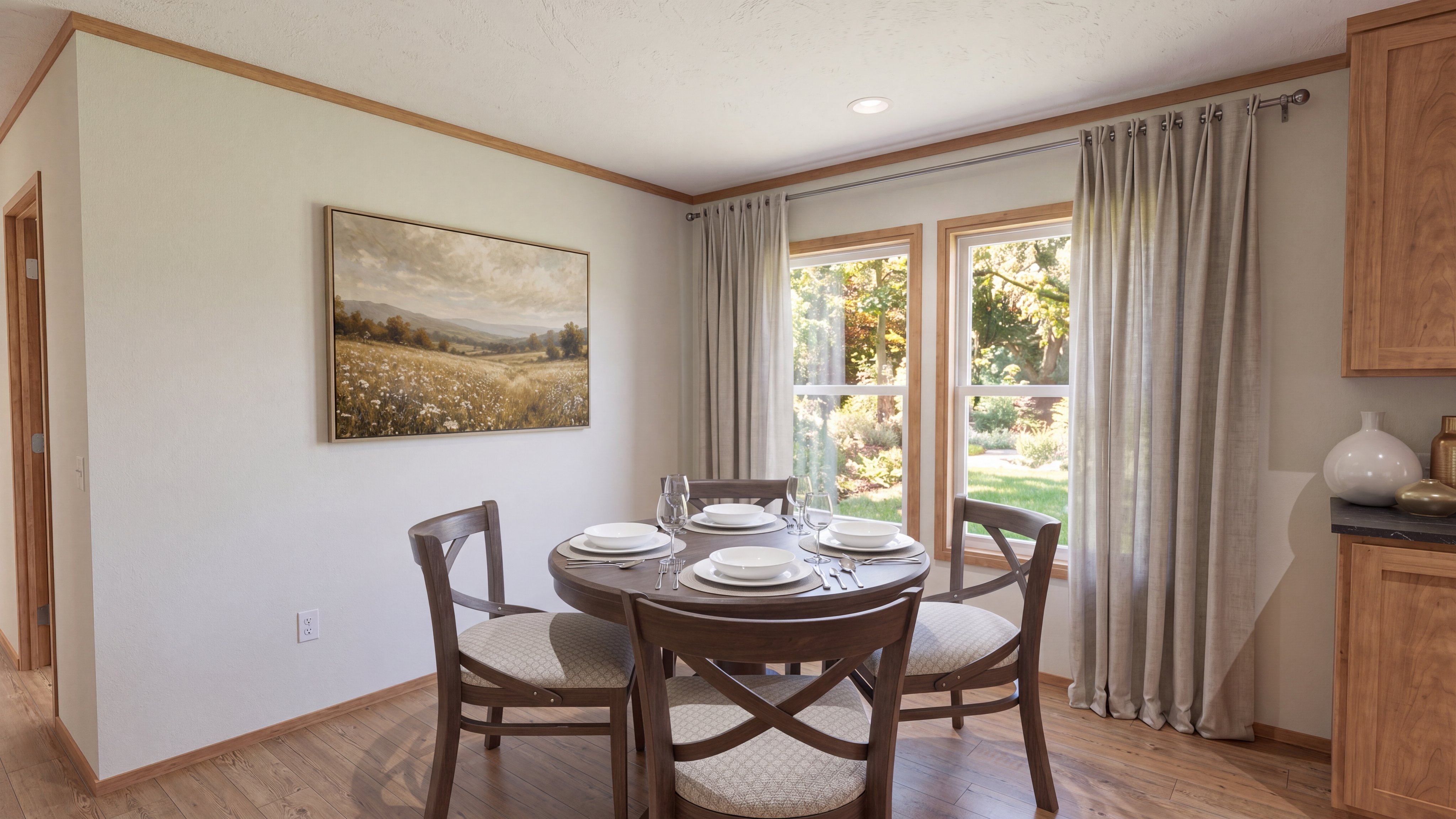 Dining room rendering of the Sevier home.