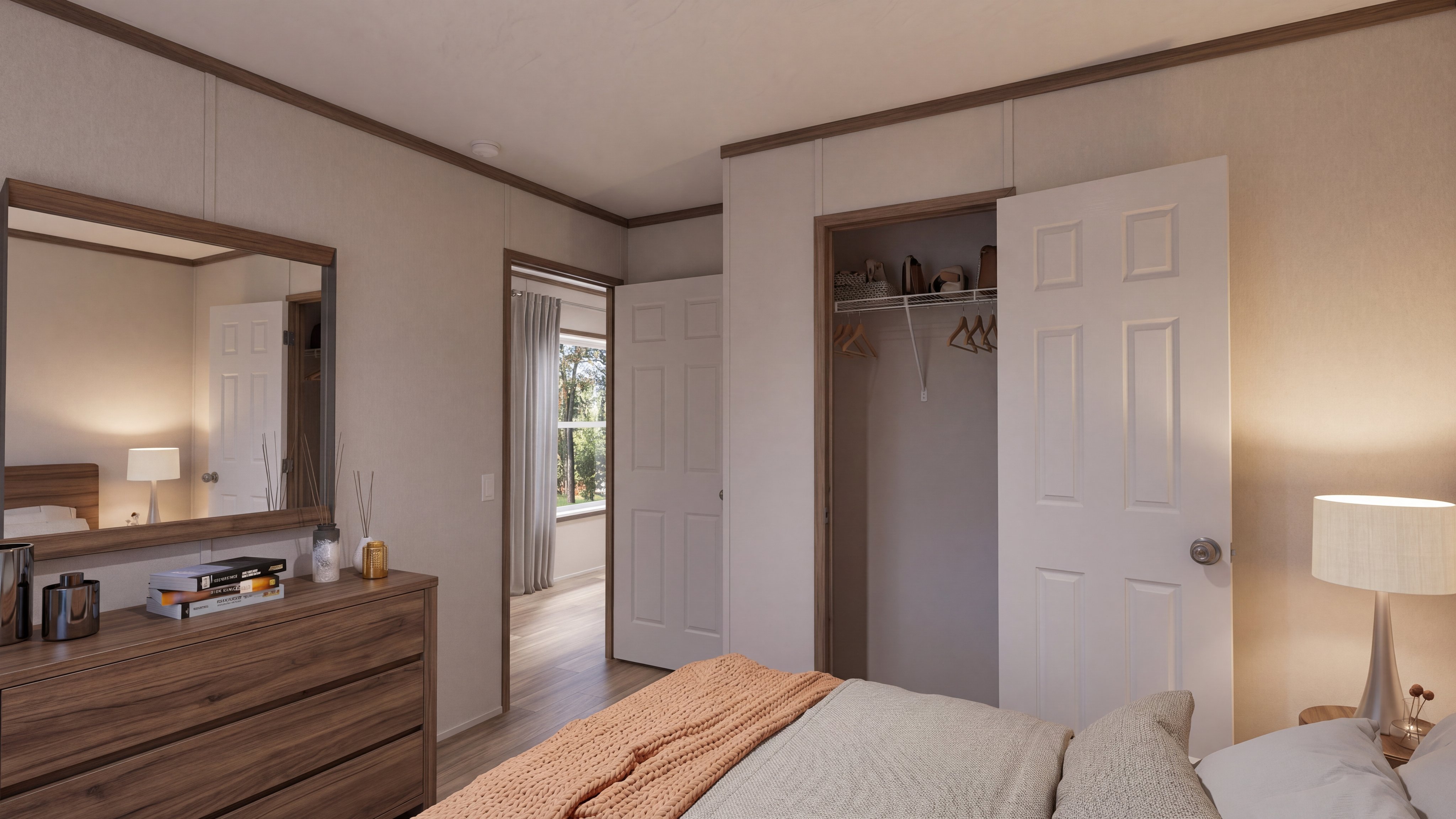 Bedroom rendering of the Colossal home.