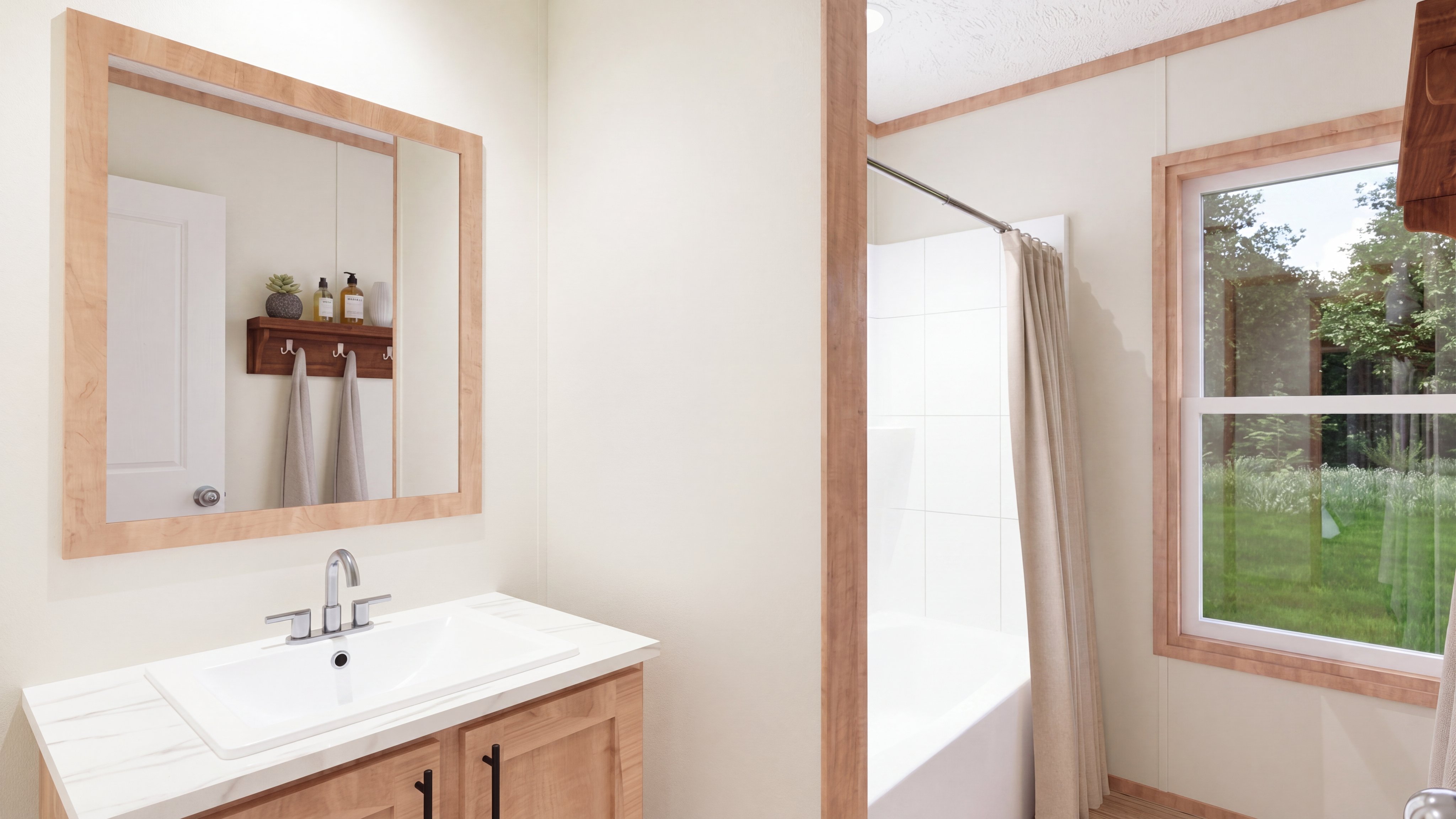 Guest bathroom rendering of the Explorer home.