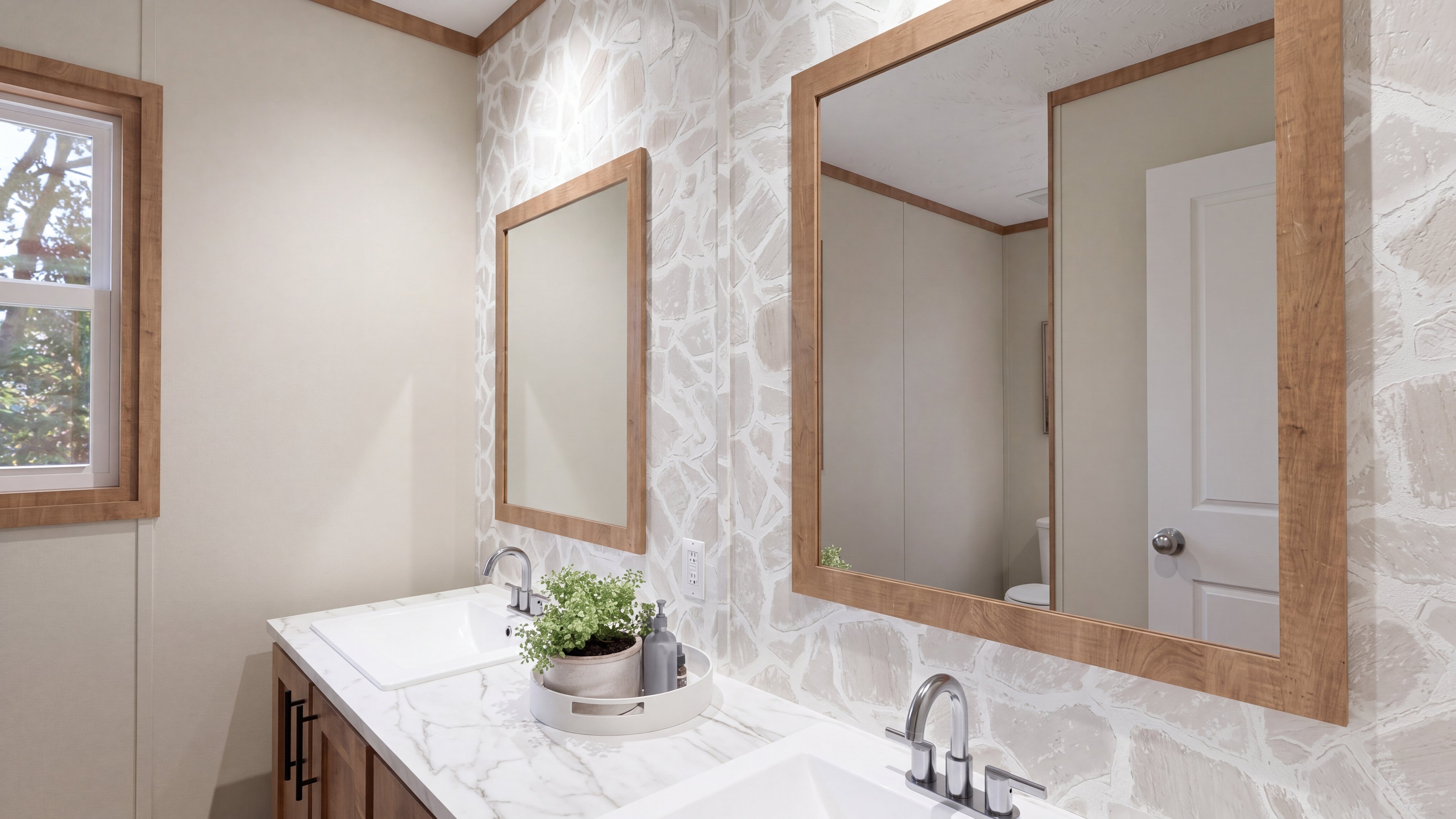 Primary bathroom rendering of the Sydney home.