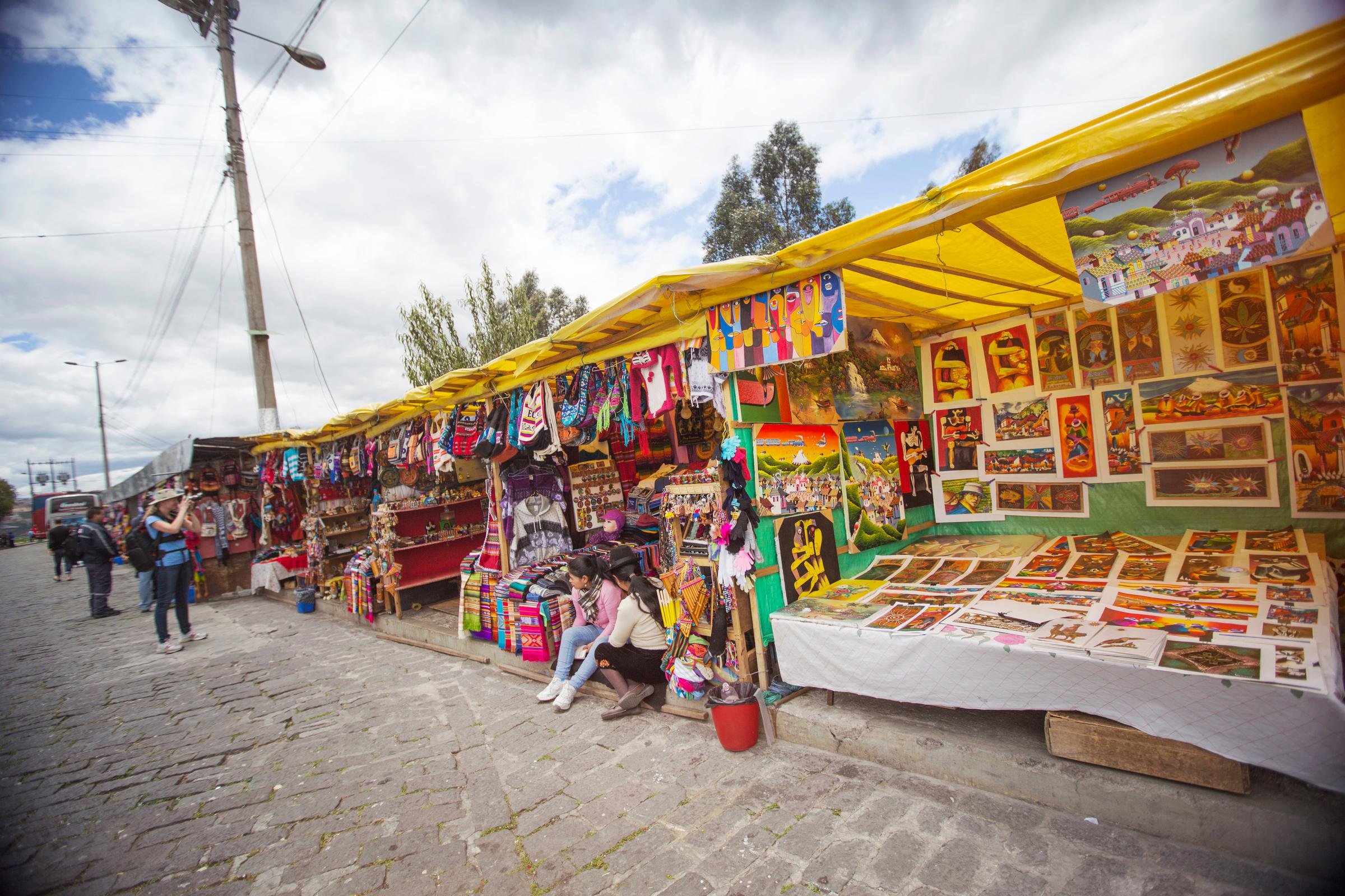 Ecuador Quito Market Stalls El Panecillo
