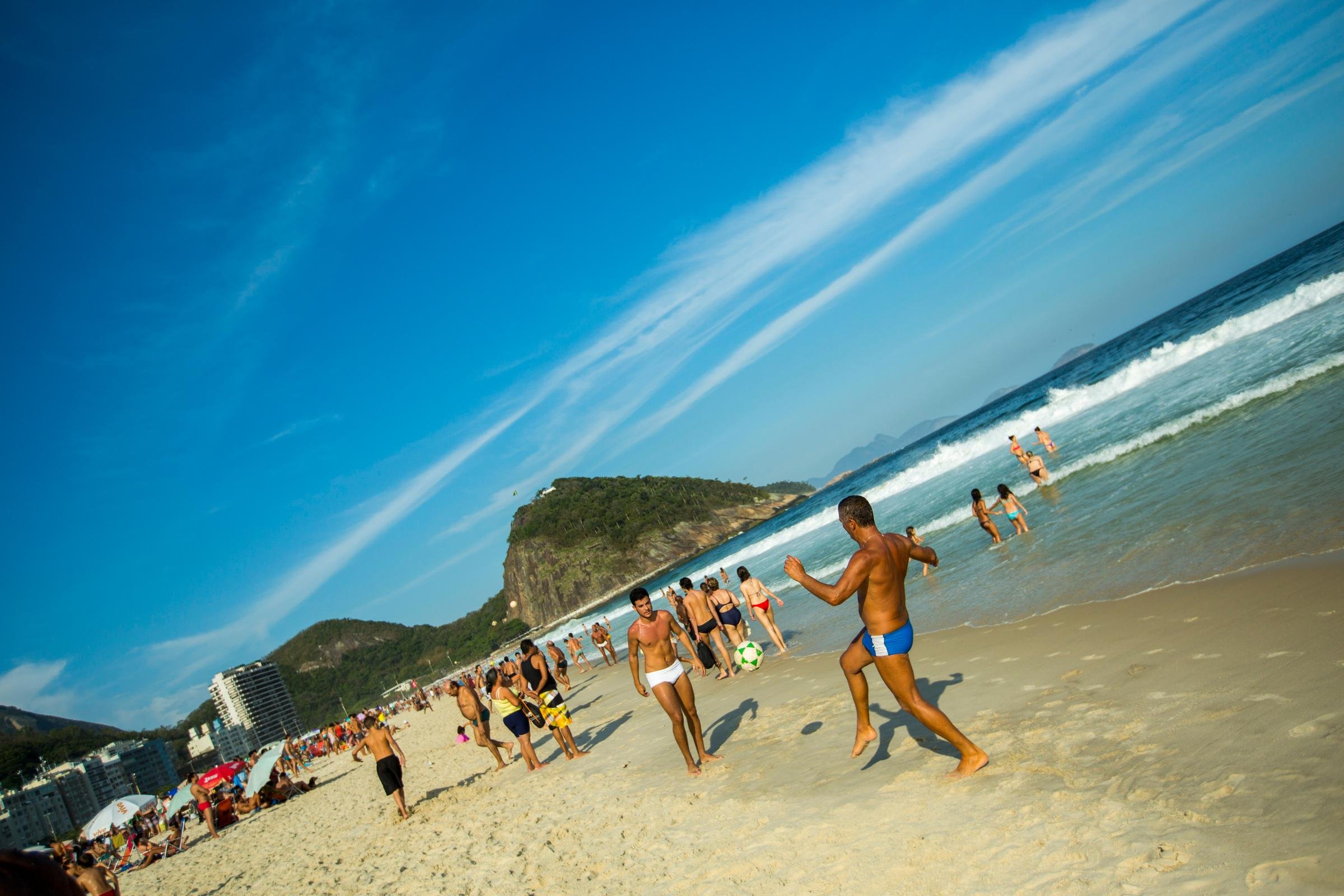 Brazil Rio de Janeiro Beach Soccer Locals -