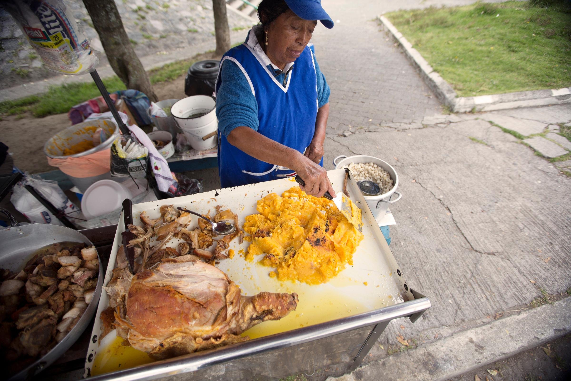 Ecuador Quito Food Street Vendor