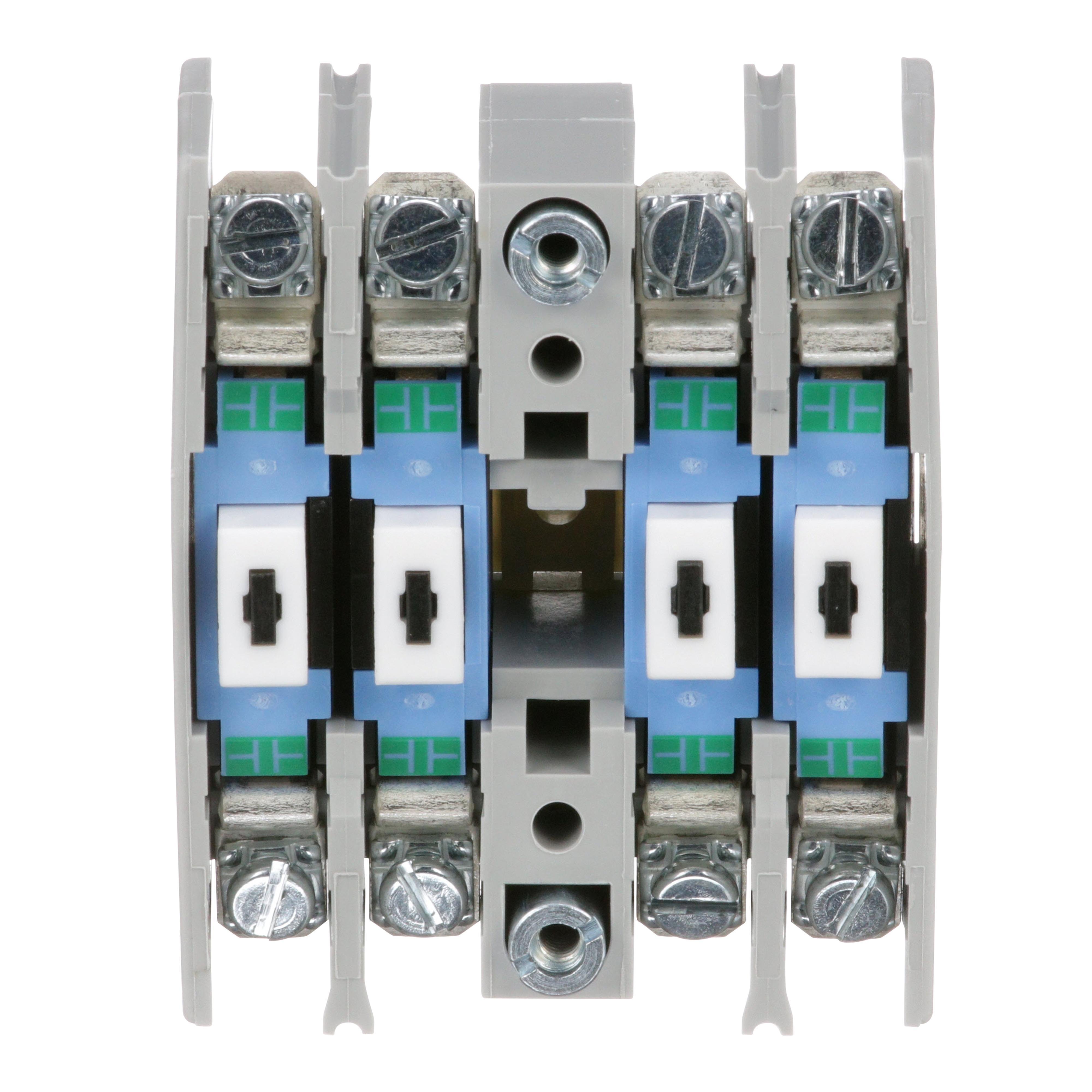 Picture of 8501XB40 - Adder deck, Harmony 8501X, screw clamp terminals, 10A resistive at 600V AC, 4NO, 4 standard contact cartridges
