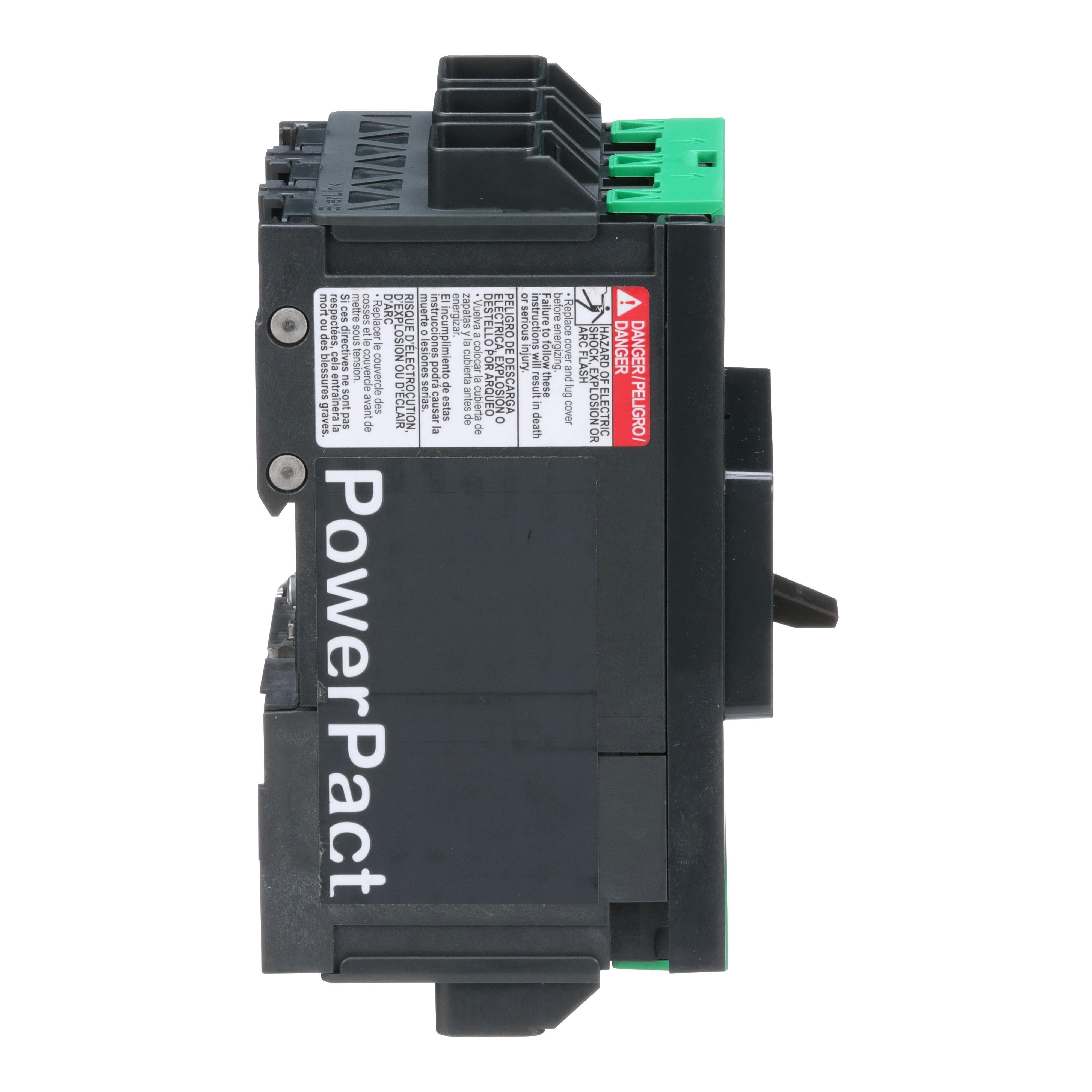 Picture of BDL36070 - Circuit breaker, PowerPacT B, 70A, 3 pole, 600Y/347VAC, 14kA, lugs, thermal magnetic, 80%