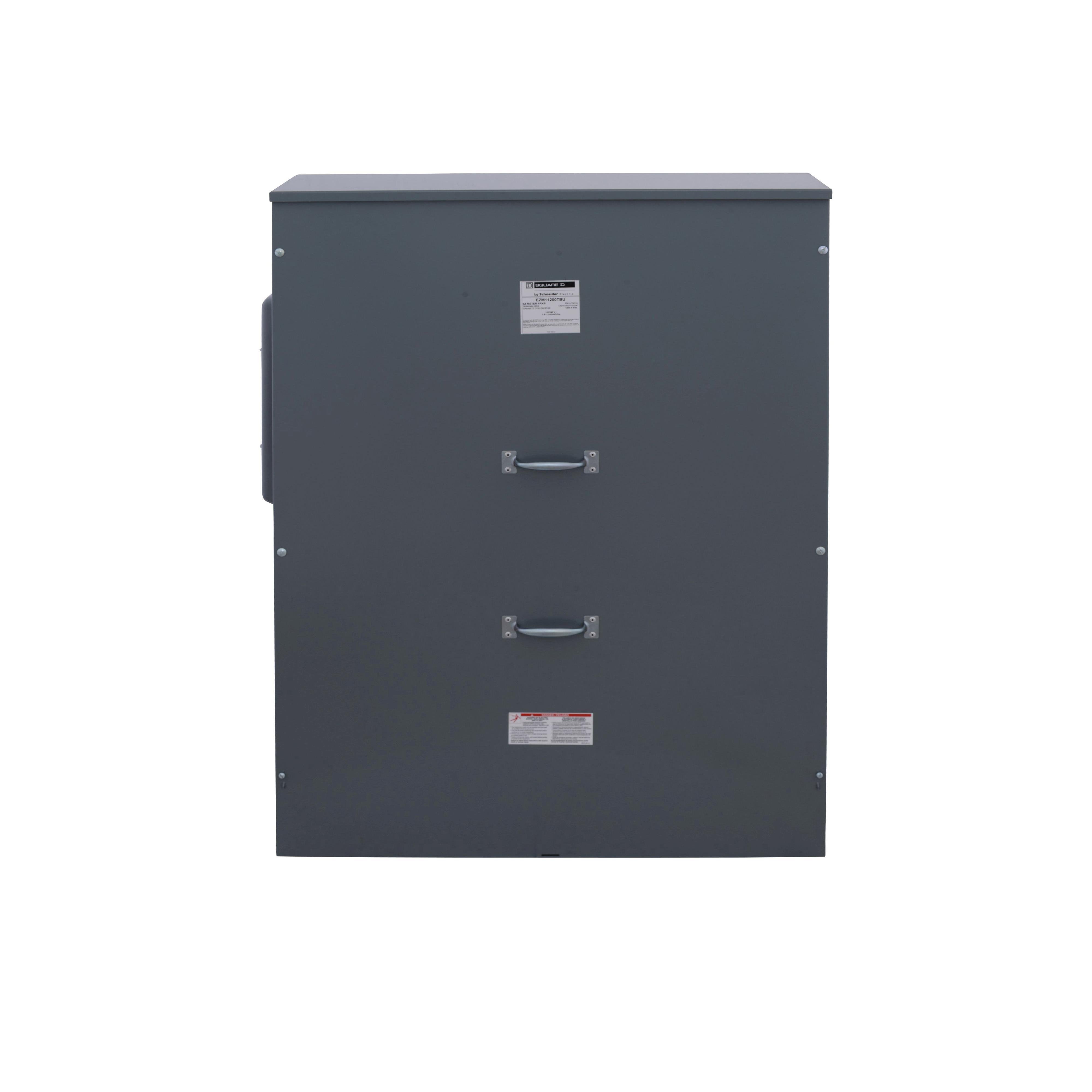 Picture of EZM11200TBU - Main lugs unit, EZ Meter-Pak, 1200A, 120/240VAC, 1ph/3W, 1200A bus, UG, Type 3R, EUSERC