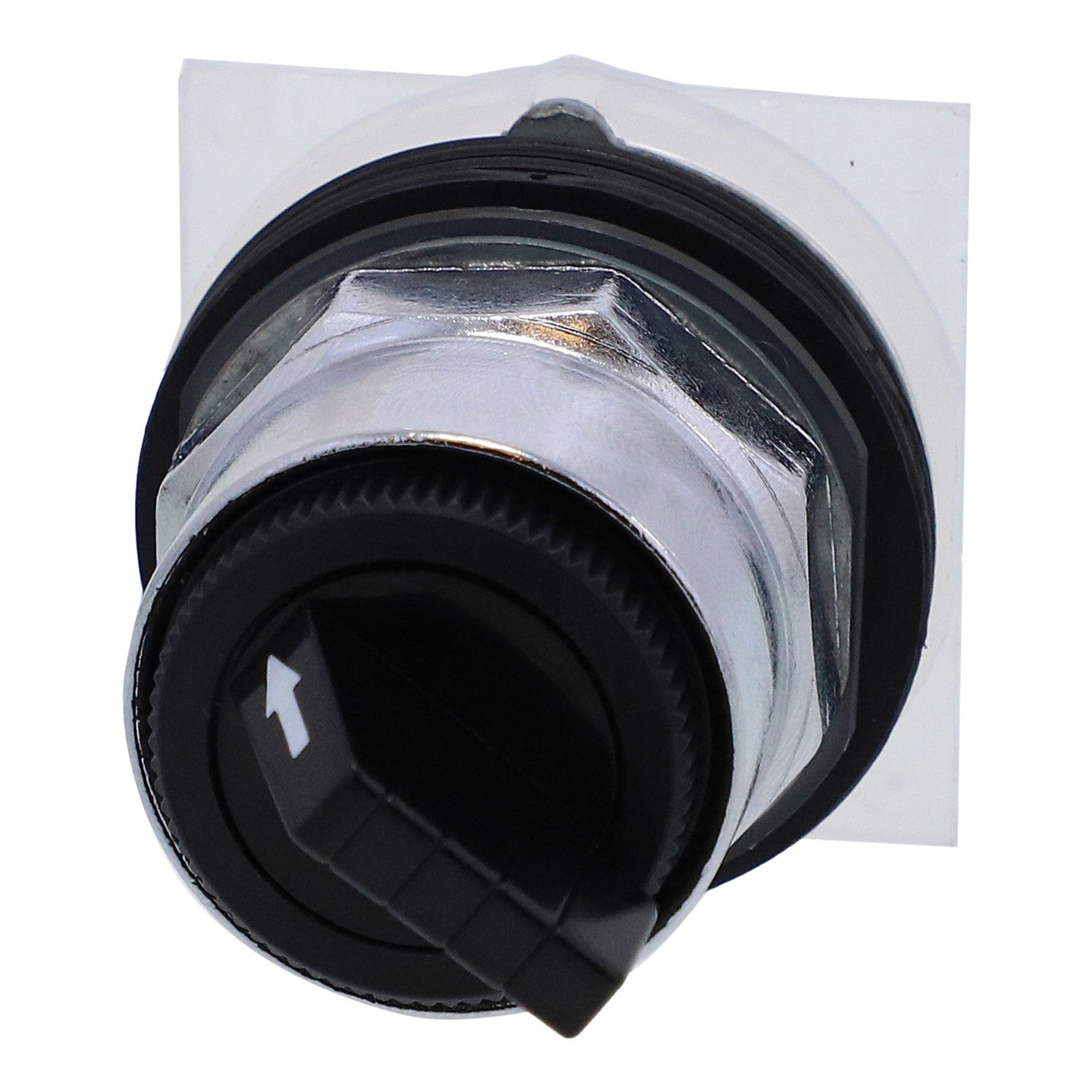 Picture of 9001KS25B - Selector switch head, Harmony 9001K, metal, standard handle, black, 30mm, 2 positions, spring return left to right