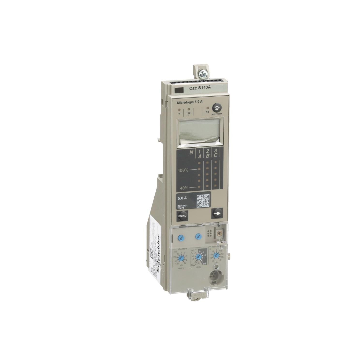 S143A - Micrologic trip unit, PowerPacT P, R, circuit breaker, 5.0A Ammeter, LSI