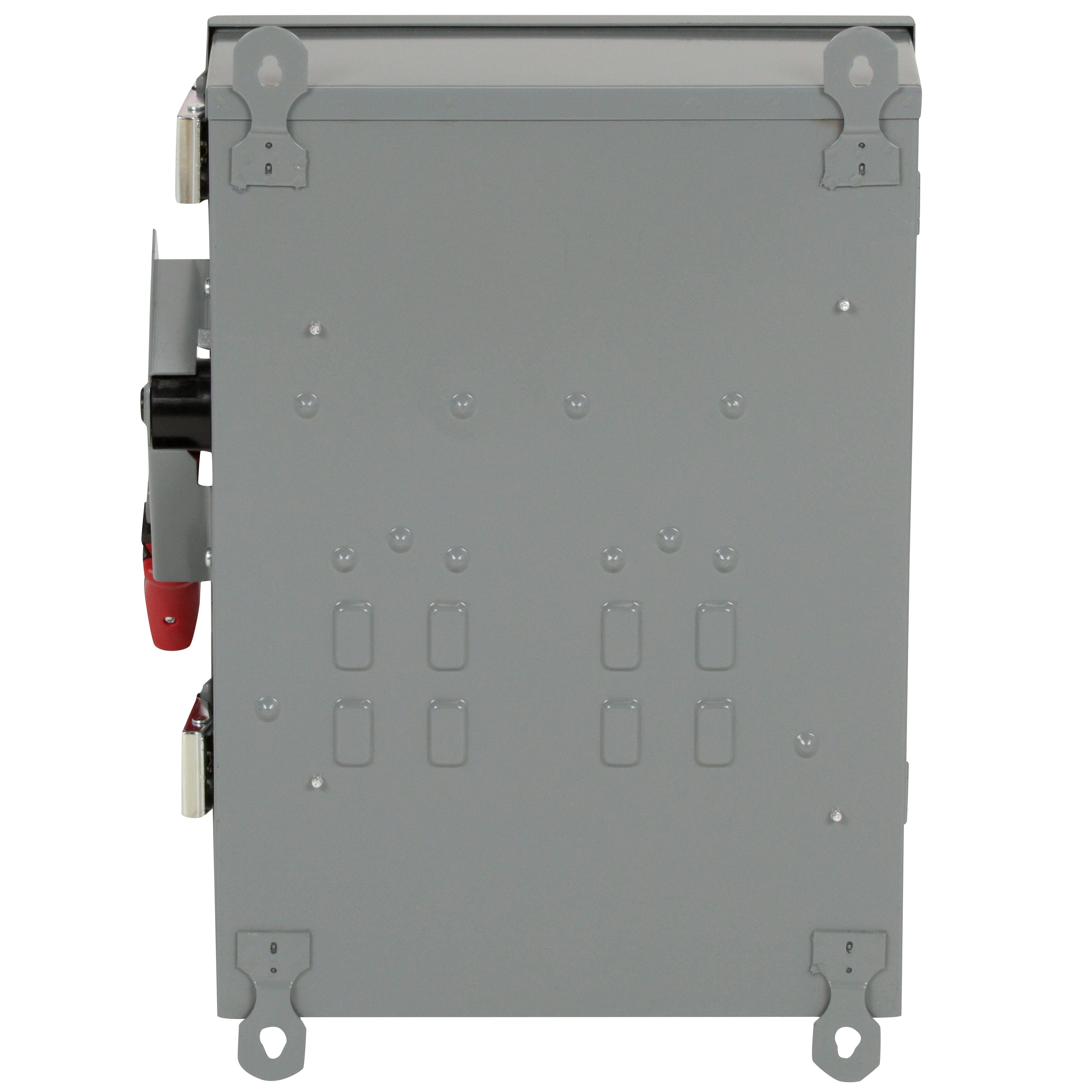 Picture of HU661AWK - Safety switch, heavy duty, non fusible, 30A, 6 pole, 30hp, 600VAC/DC, NEMA 12