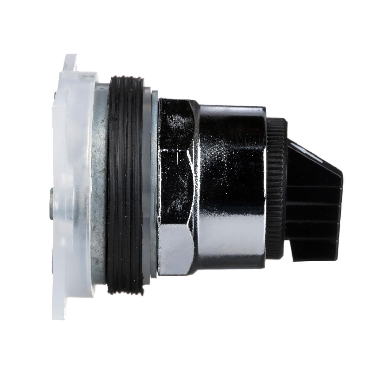 Picture of 9001KS52B - 30mm Push Button, Type K, selector switch, 3 position, B cam, spring return both sides to center, black knob