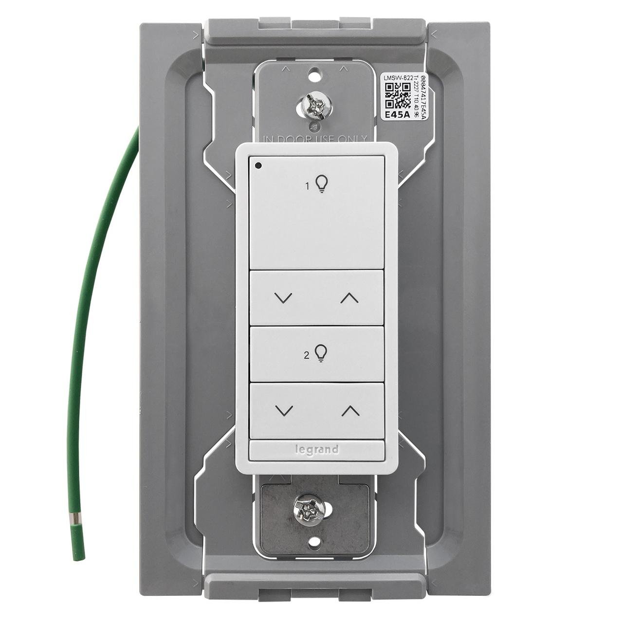 Picture of LMSW-622-S-W - DLM Wireless Slim Switch, 2B 2R, White