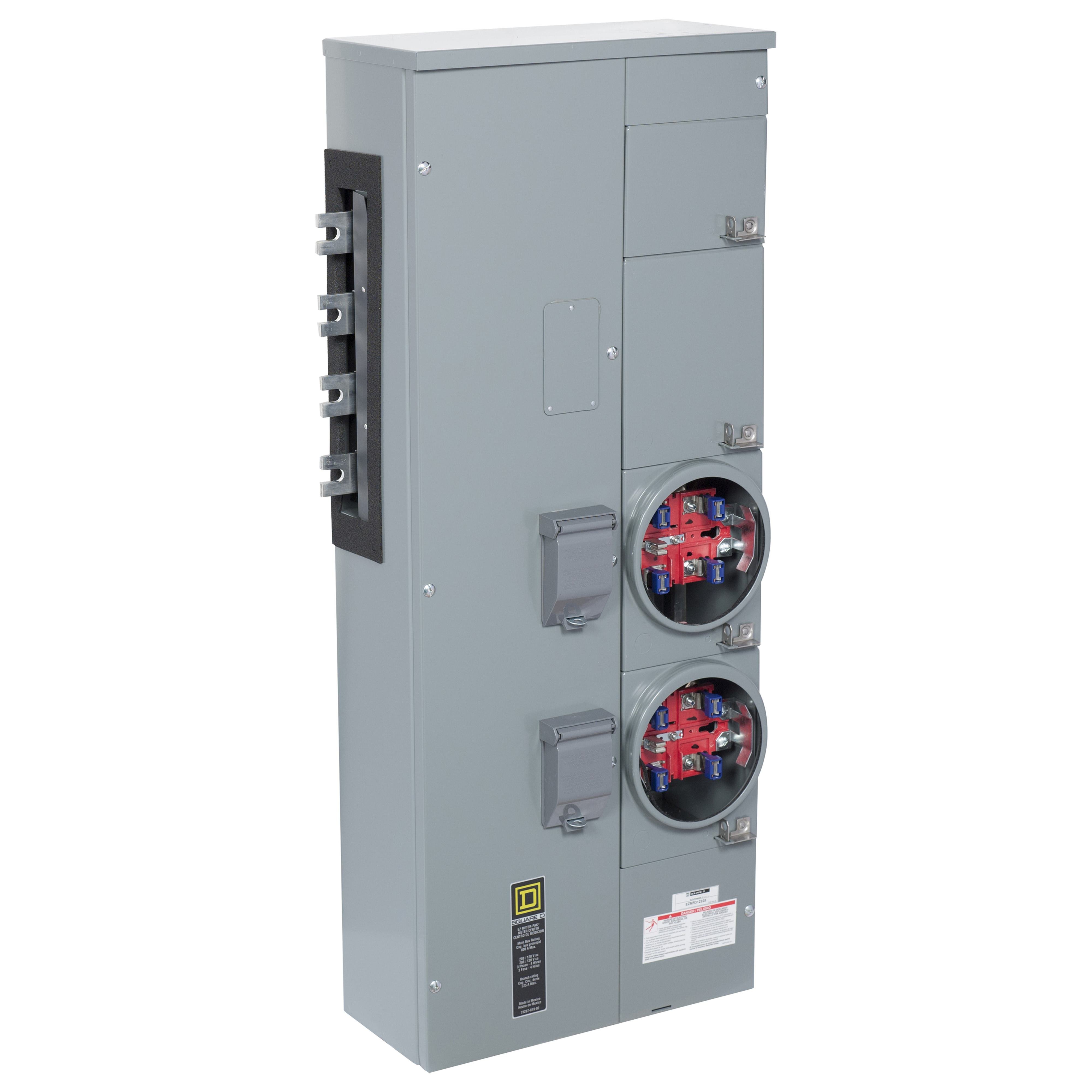 EZMR312225 - Branch unit, EZ Meter-Pak, 225A, 2 x 5 sockets, 208Y/120VAC, no bypass, ringless, 800A Al busbar