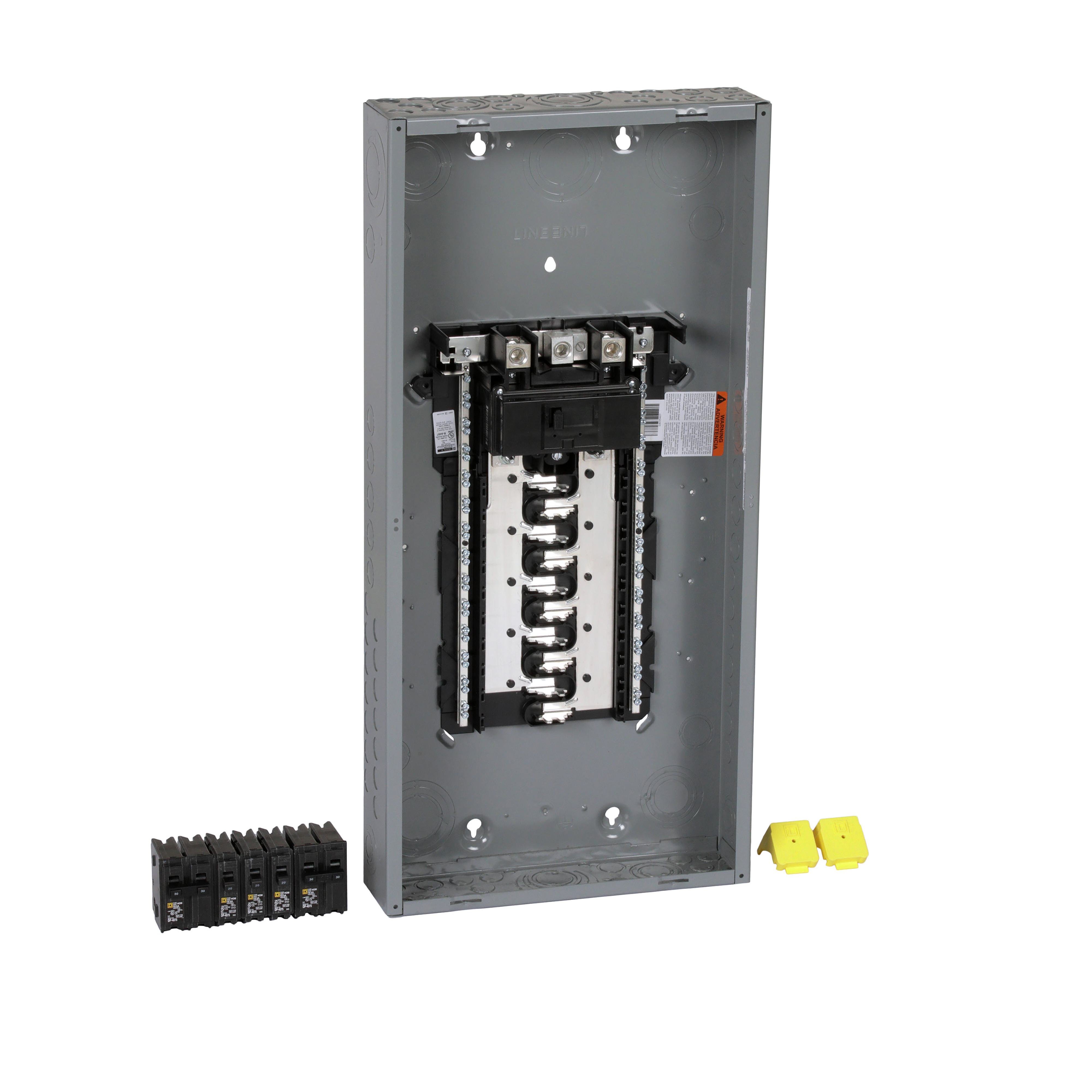 HOM2040M200PCVP - Load center, Homeline, 1 phase, 20 spaces, 40 circuits, 200A convertible main breaker, PoN, NEMA1, value pack