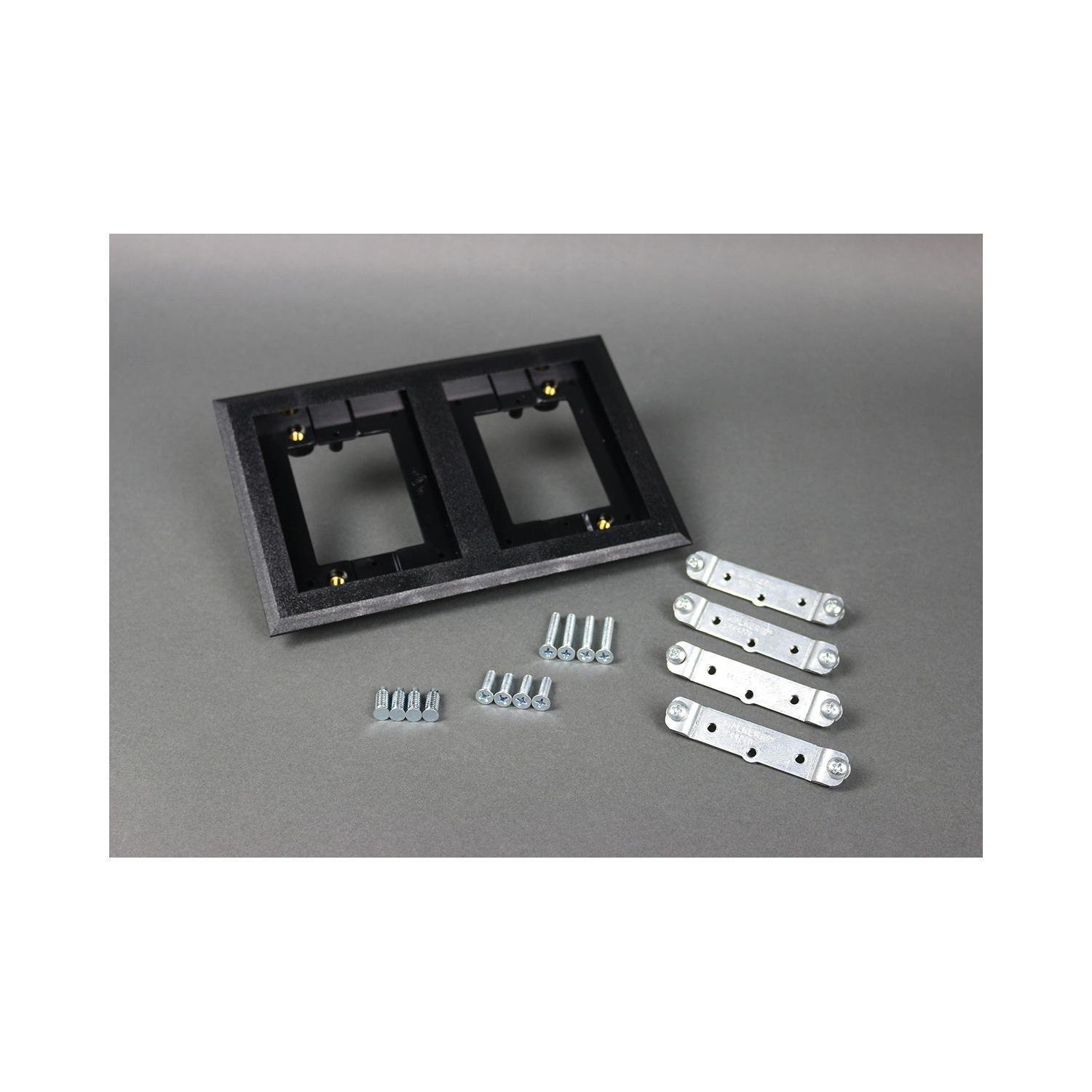 Picture of 827PCC-BLK - Omnibox® Double Gang Rectangular Black Plastic Carpet Flange