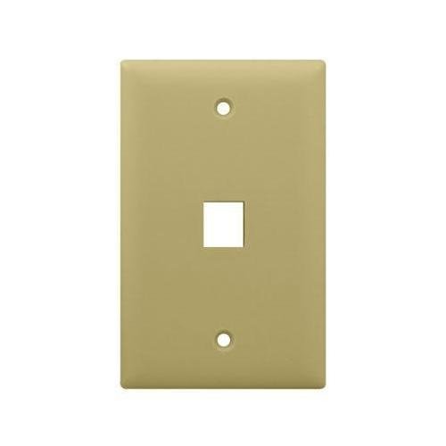 WP3401-IV - 1-Gang, 1-Port Wall Plate, Ivory