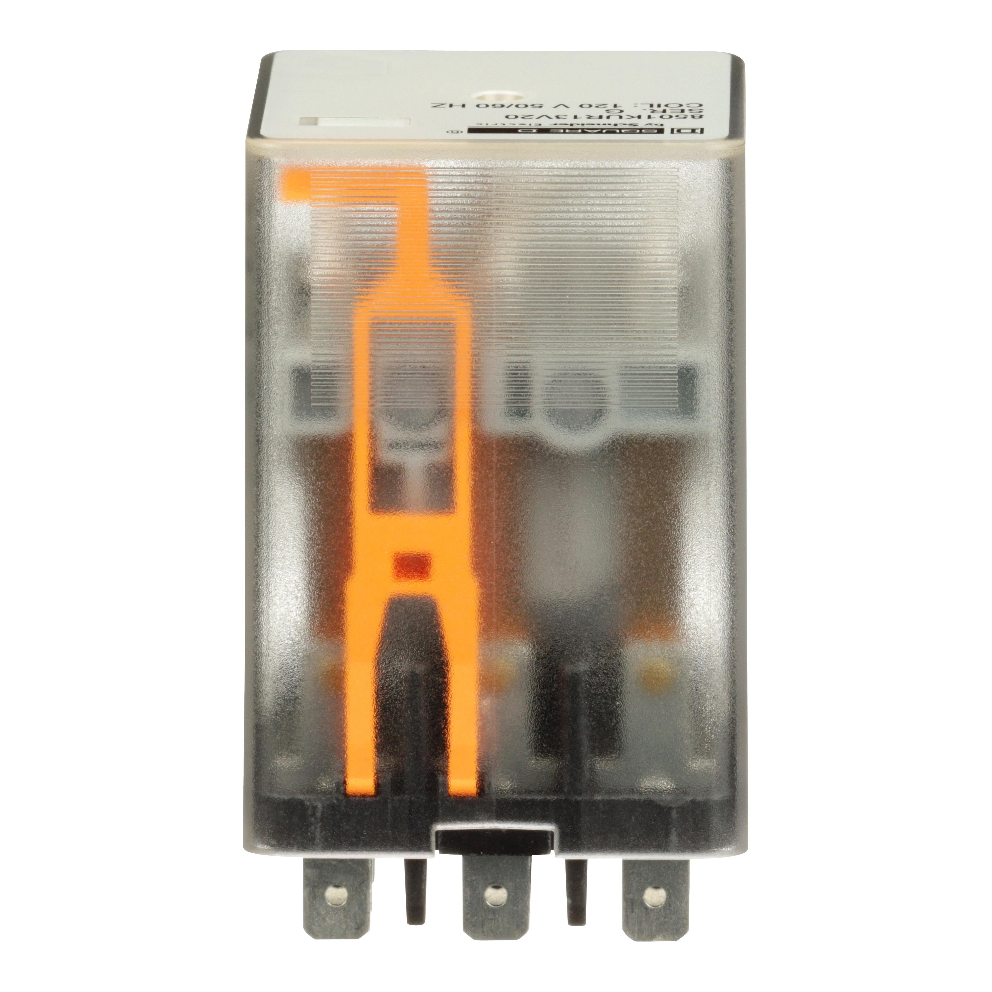 Picture of 8501KUR13V20 - Relay, Harmony 8501K, 3PDT, 11 blades, coil, 10A resistive at 120V AC, 0.5 HP at 240V AC, 120V AC, 3NO + 3NC