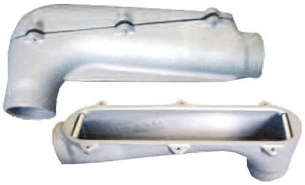 MLB400G - MALLEABLE IRON/HOT DIPPED GALVANIZED MOGULS WITH COVER, GASKET & ROLLERS, 4”