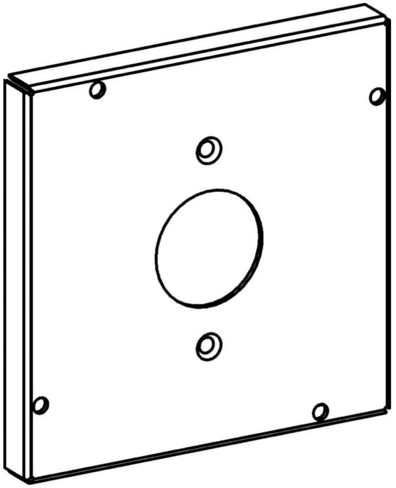 5503 - RAISED 1/2", 4-11/16" SQUARE (5S) SINGLE RECEPTACLE INDUSTRIAL COVER