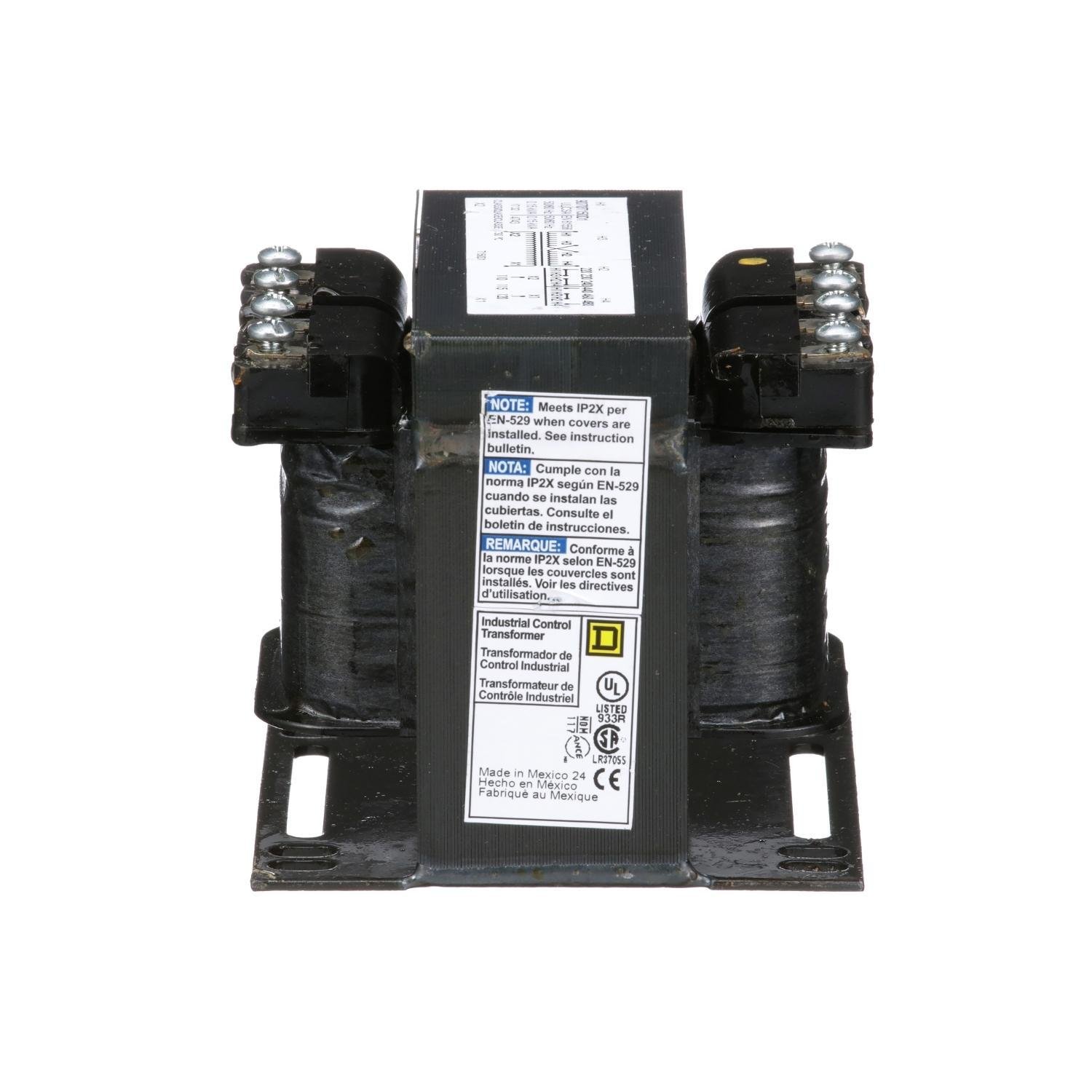 9070T150D1 - Transformer, Type T, industrial control, 150VA, 1 phase, 240x480V primary, 120V secondary, 55C rise