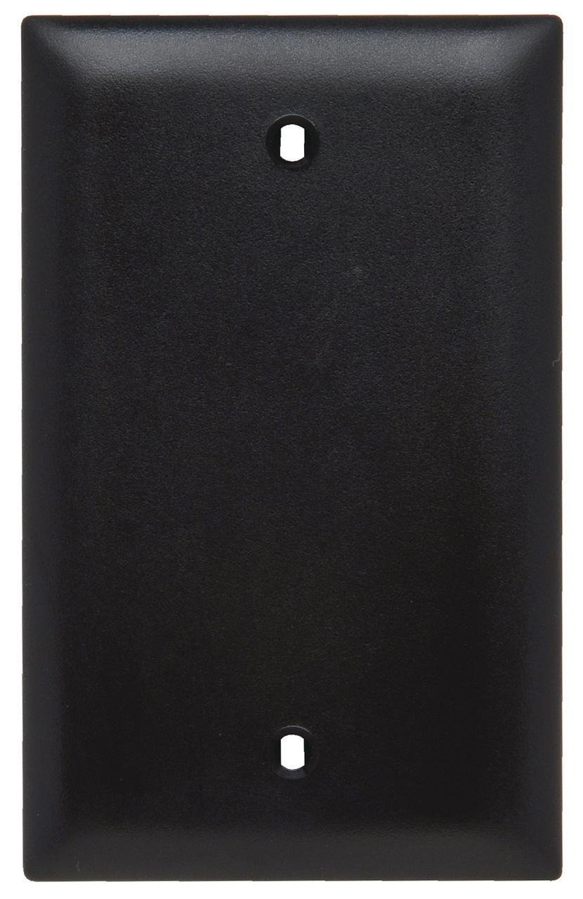 TP13-BK - TradeMaster® 1-Gang Nylon Wall Plate, Blank, Box Mounted, Black