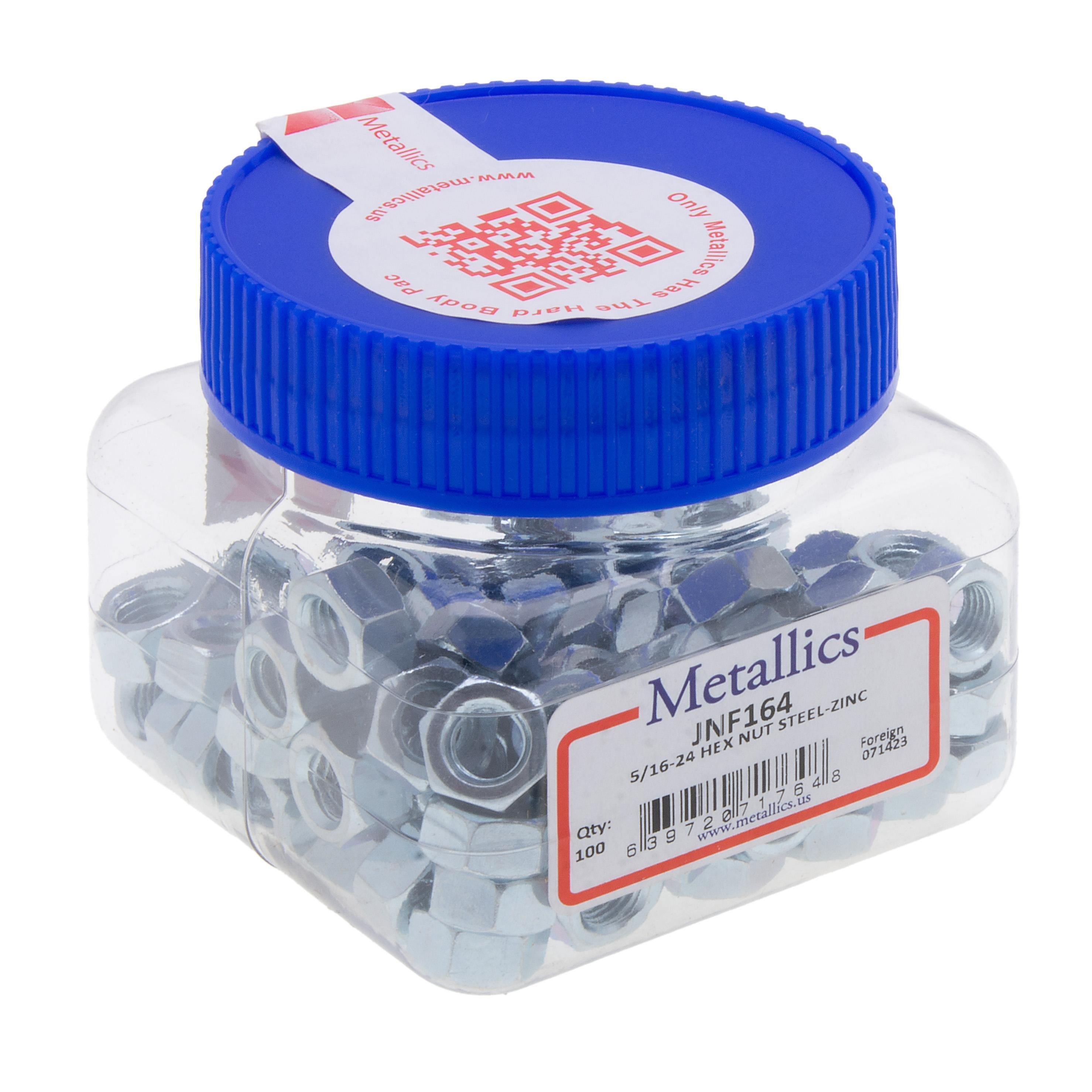 Picture of JN163M - Nuts 1/4-20 Hx Nut St-zn (Jar 1000)