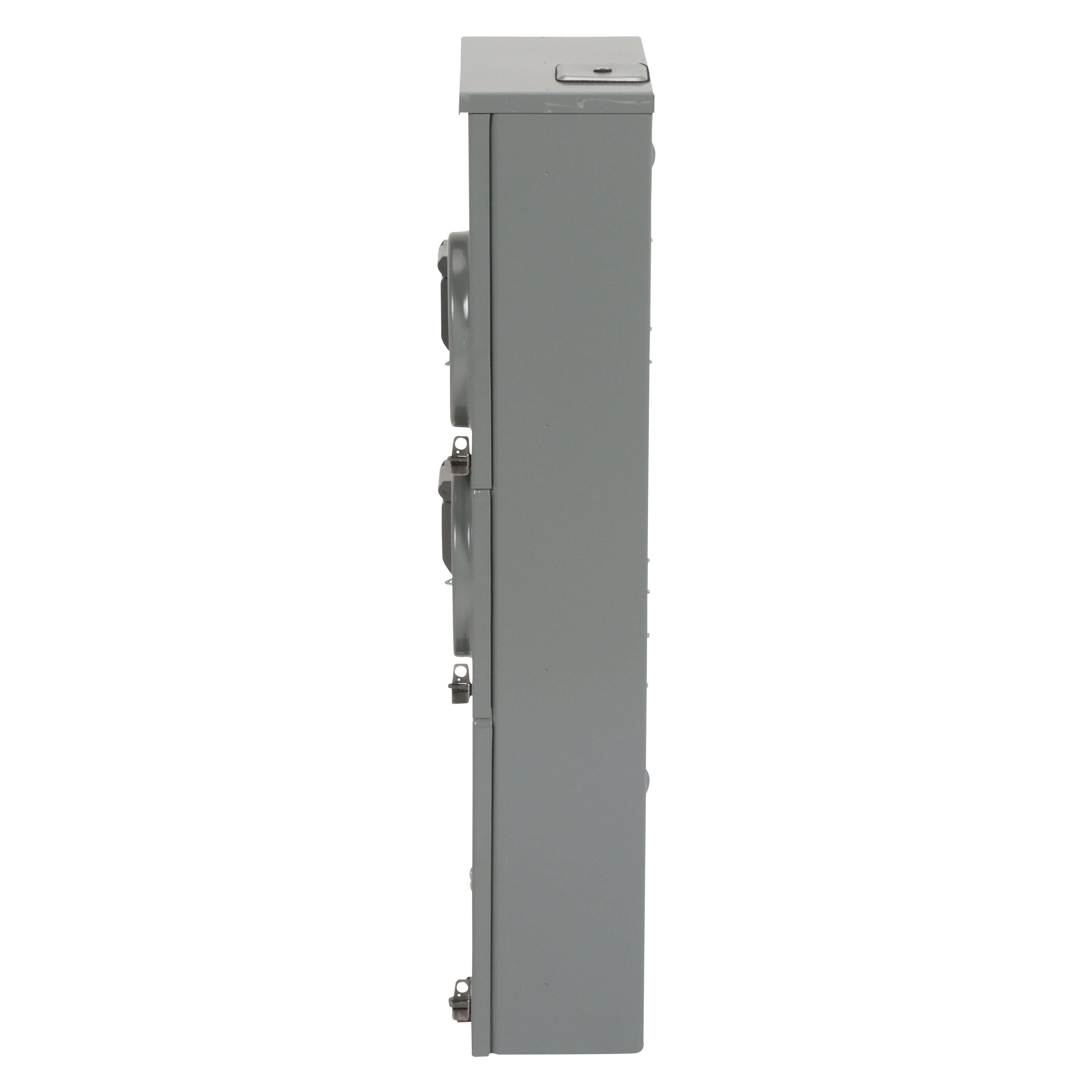 Picture of MPH22125 - Meter center, MP Meter-Pak, 2 sockets, horn bypass, 5 jaws, 200A bus, 125A max breaker rating, ringless