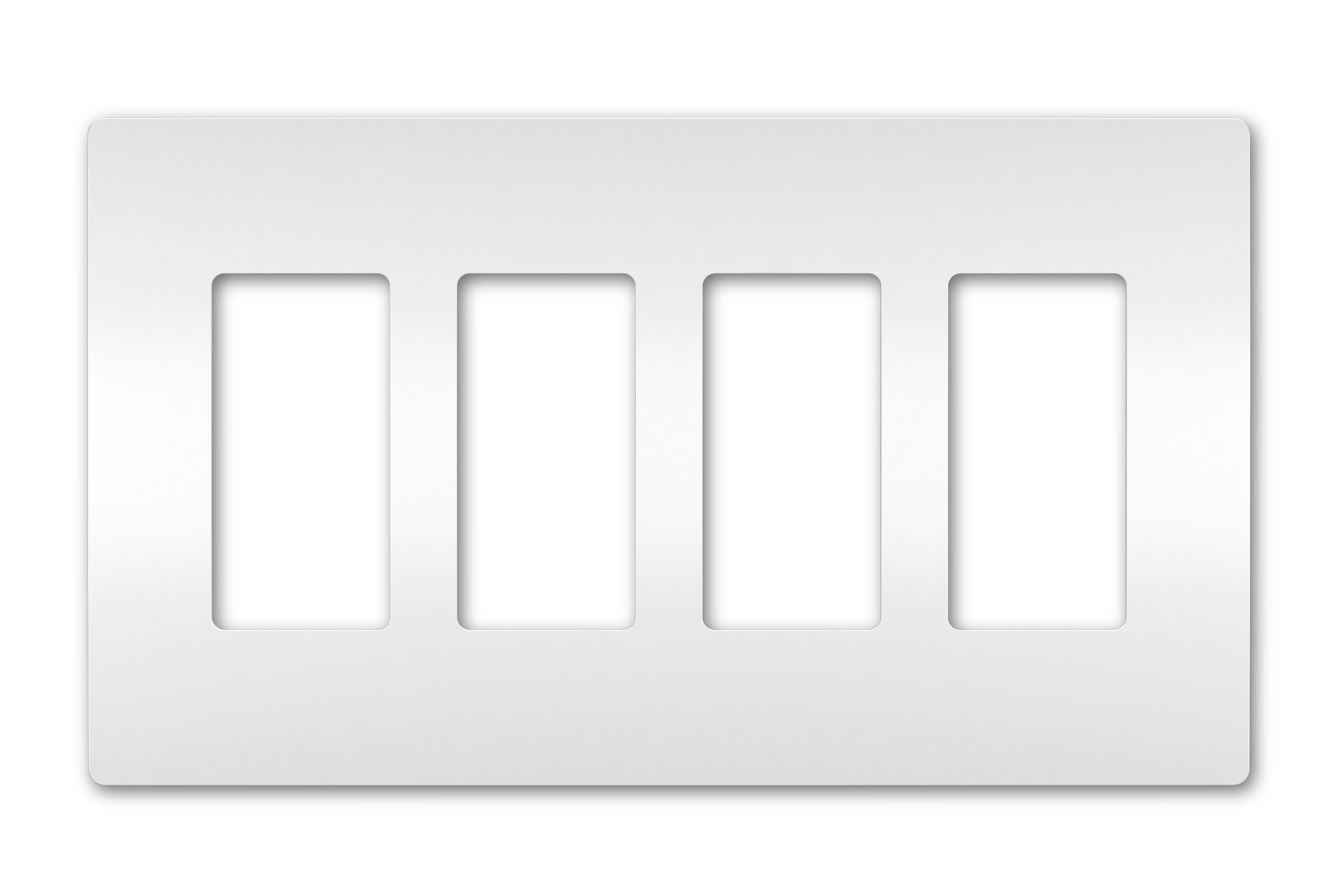 RWP264W - radiant® 4-Gang Screwless Wall Plate, White