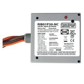 RIB01P30-NC - Enclosed Relay 30Amp DPST-NC 120VAC