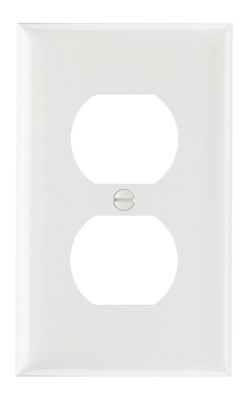 SP8W - 1-Gang Thermoset Wall Plate, 1 Duplex Receptacle Opening, White