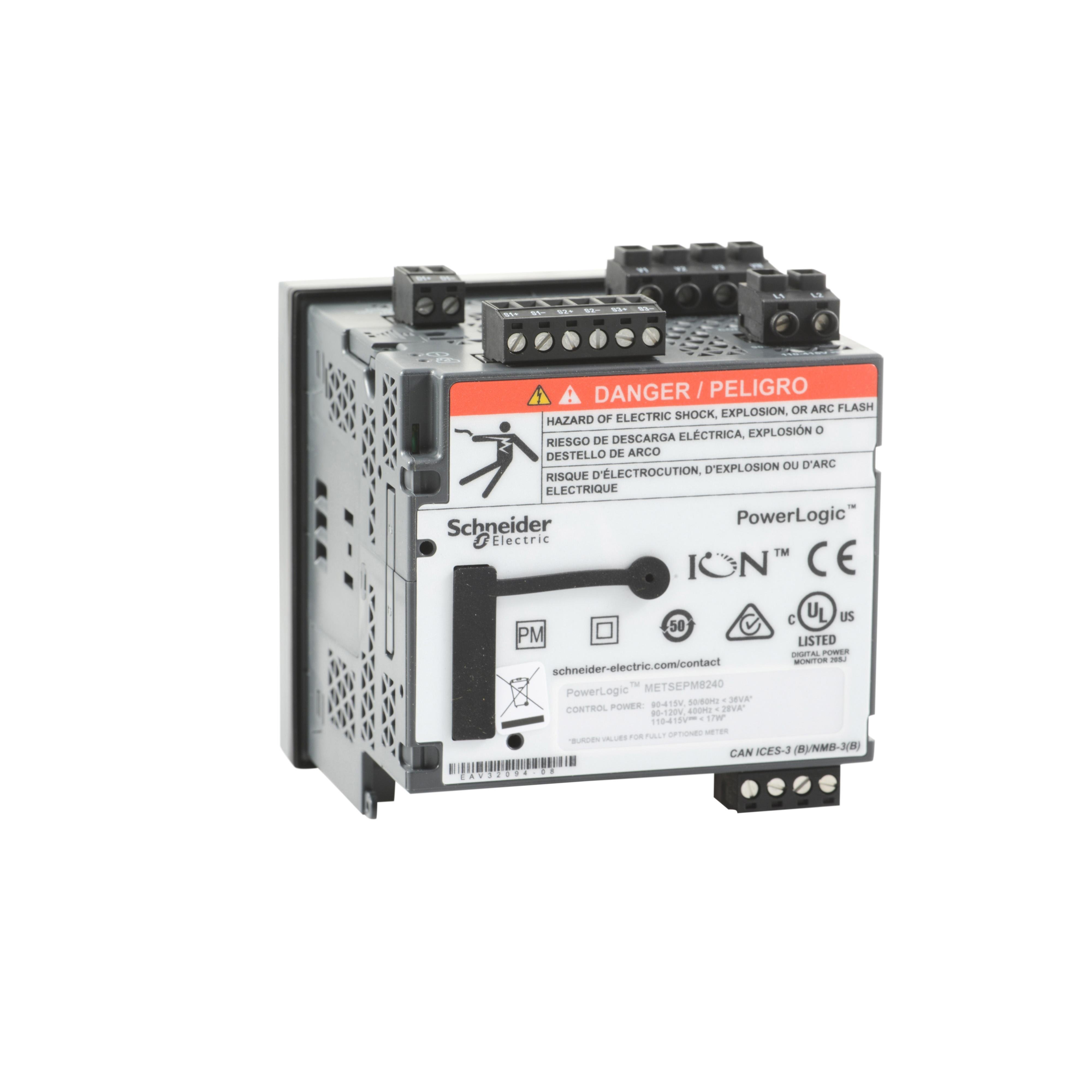 METSEPM8240 - Power quality meter, PowerLogic PM8000, Standard, integrated display, 512 MB, 256 s/c