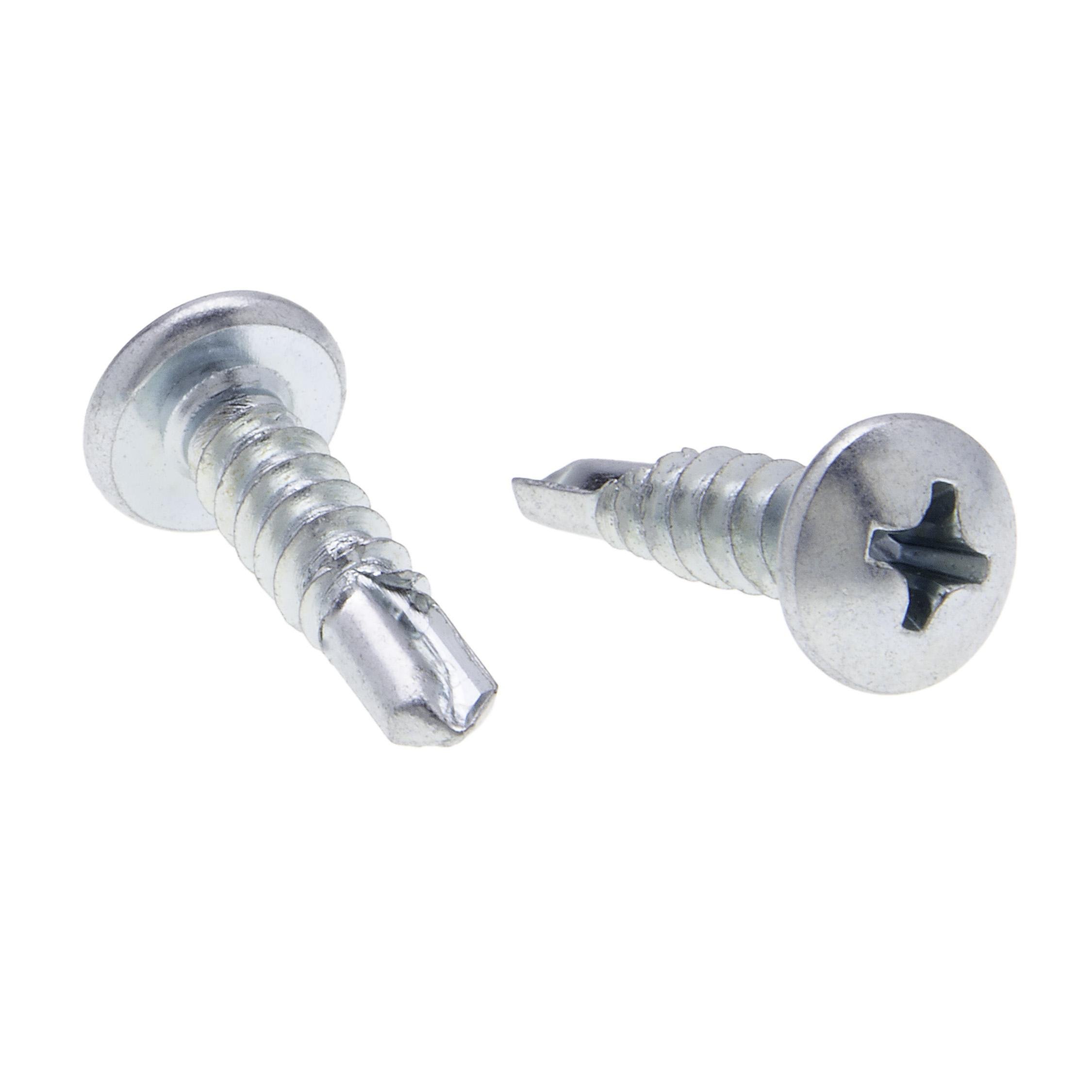 8 x 3/4 in. Pan Head Phillips Self-Drilling & Tapping Screws - #2 Drill Point - Steel Zinc - 100qty