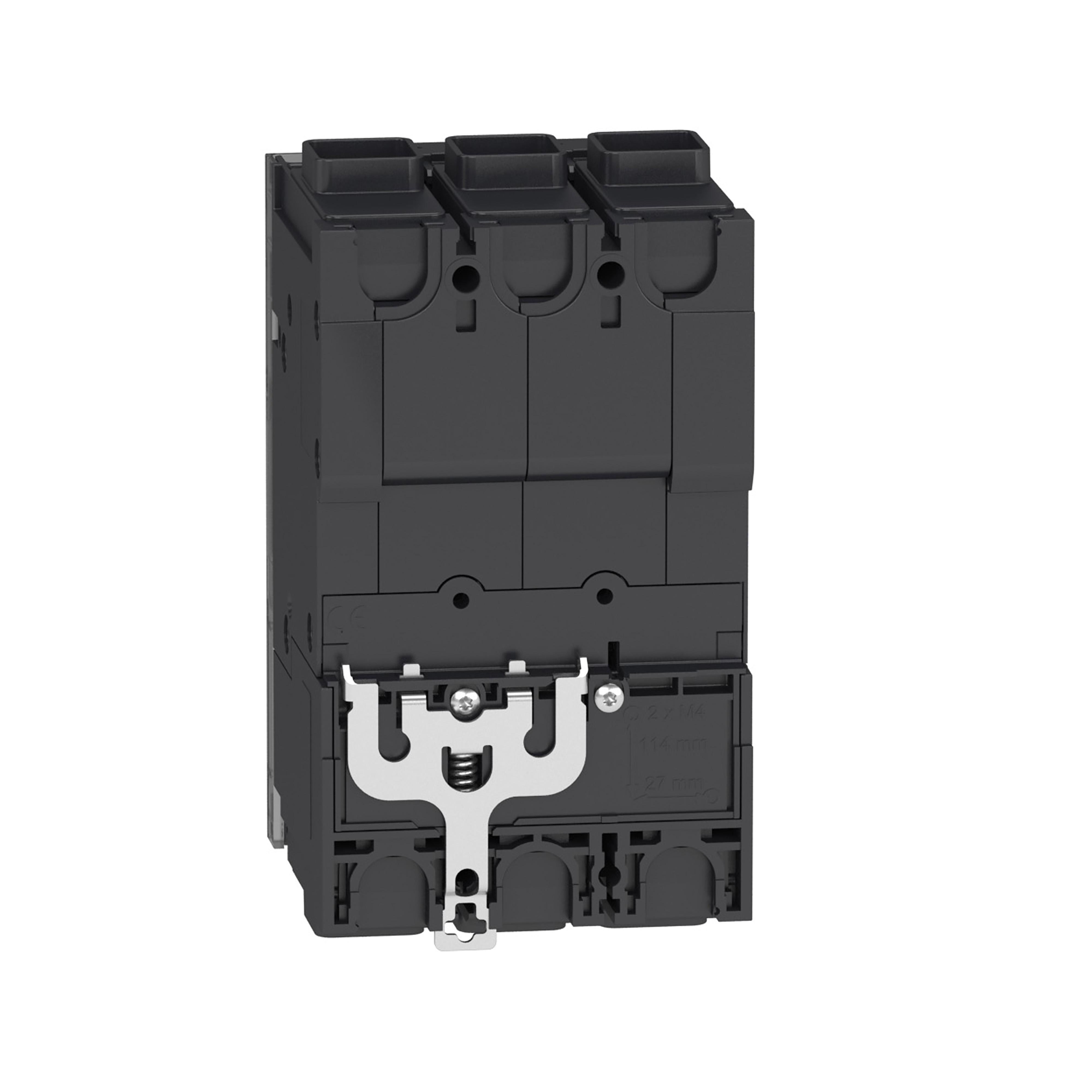 Picture of BGF36100 - Circuit breaker, PowerPacT B, 100A, 3 pole, 600Y/347VAC, 18kA, terminal nut, thermal magnetic, 80%