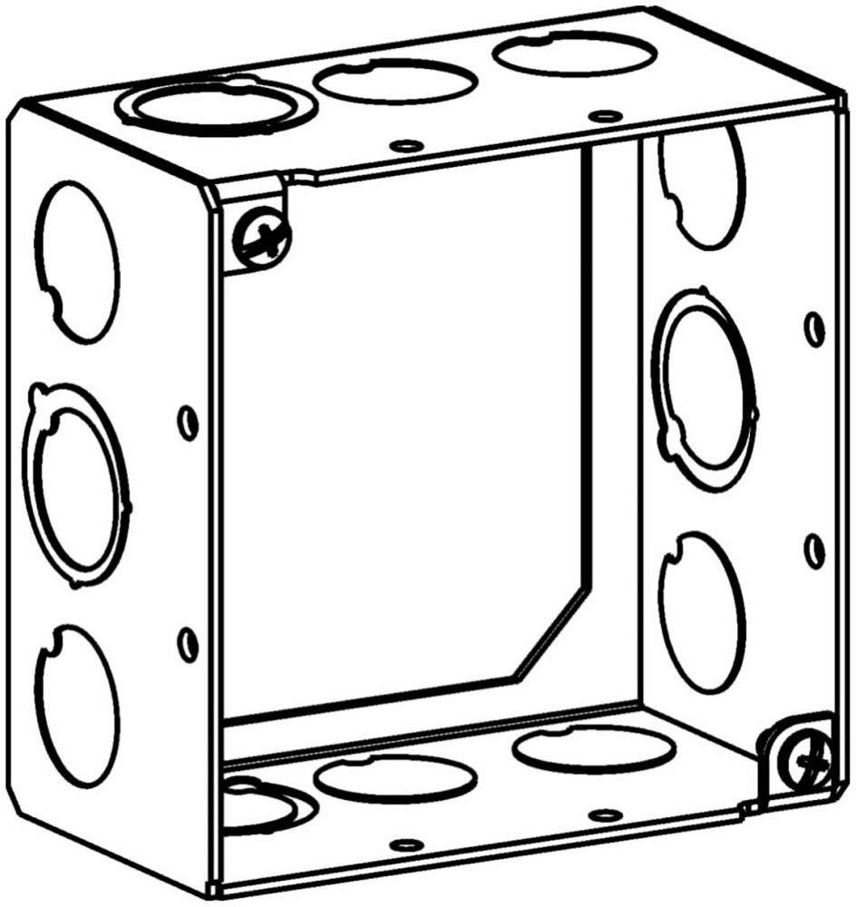 4SDB-MKO-EXT - 2-1/8" DEEP, 4" SQUARE (4S) DEEP EXTENSION RING WELDED WITH MKO