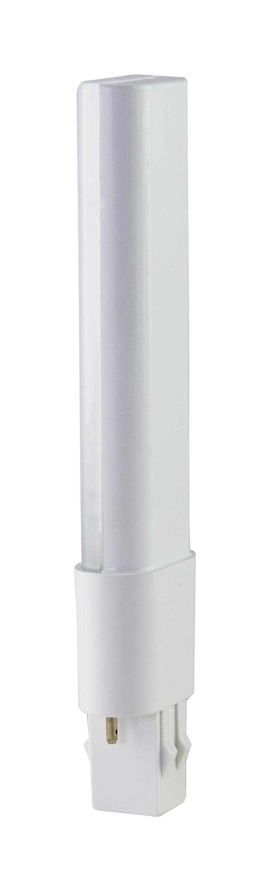 Picture of S11550 - 5.5 Watt LED PL 2-PIN Dual Mode - 2700K - 500 Lumens - GX23 base - 50000 Average rated hours - 120 deg. Beam Angle - Type A/B Ballast Dependent or Ballast Bypass - 120-277 Volt