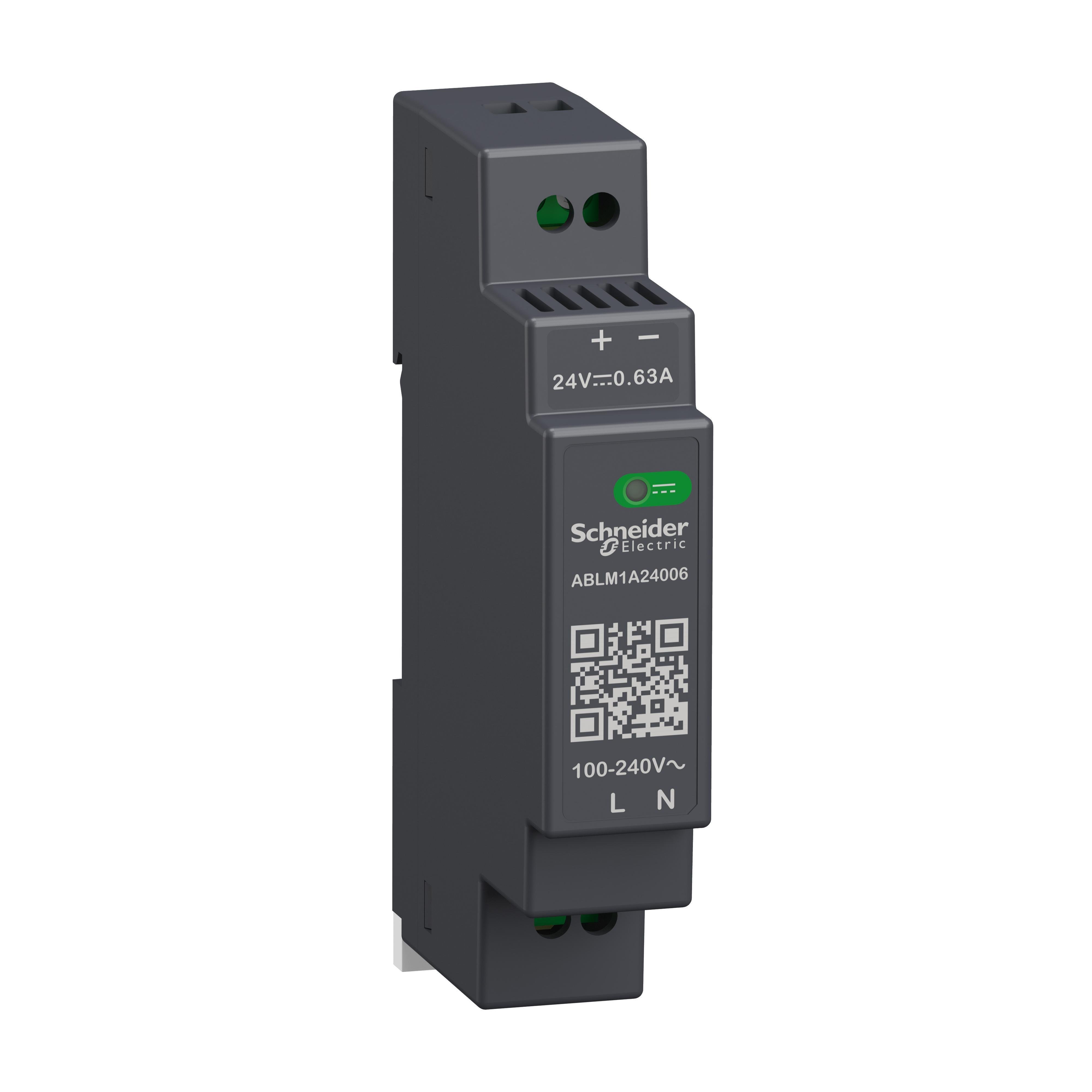 ABLM1A24006 - Regulated Power Supply, 100 to 240V AC, 24V, 0.6A, single phase, Modular