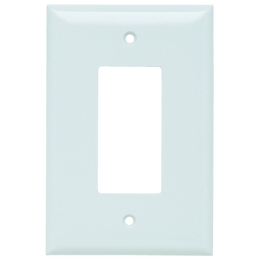 SPO26-W - Jumbo 1-Gang Thermoset Wall Plate, 1 Decorator Opening, White