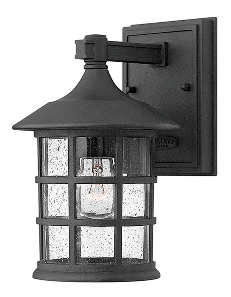 1800BK - Small Wall Mount Lantern, Cast Aluminum, Black, Traditional, Coastal