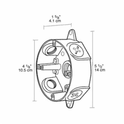 Picture of VXCB - OUTDOOR ACCESSORY WEATHERPROOF ROUND BOX 1/2 INCH BLACK NO COVER