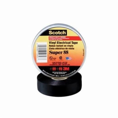 88-SUPER-3/4X66FT - Scotch Vinyl Electrical Tape Super 88, 3/4 in x 66 ft, Black, 10 rolls/carton, 100 rolls/case