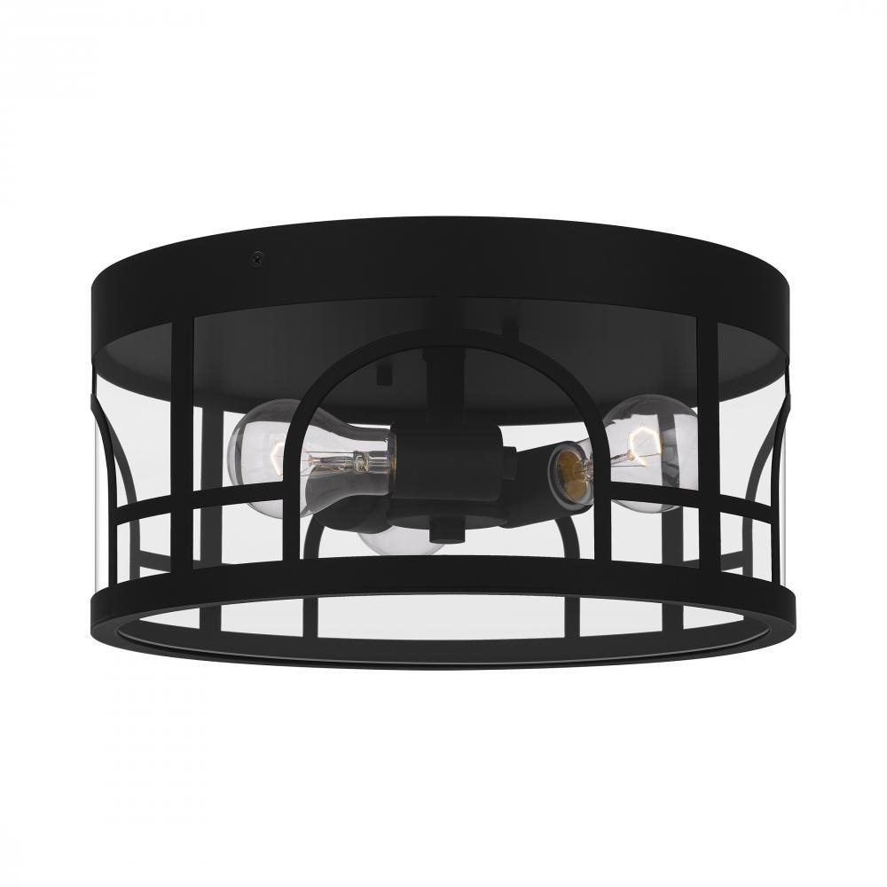 BRM1614MBK - Brampton Flush mount 3 lights matte black